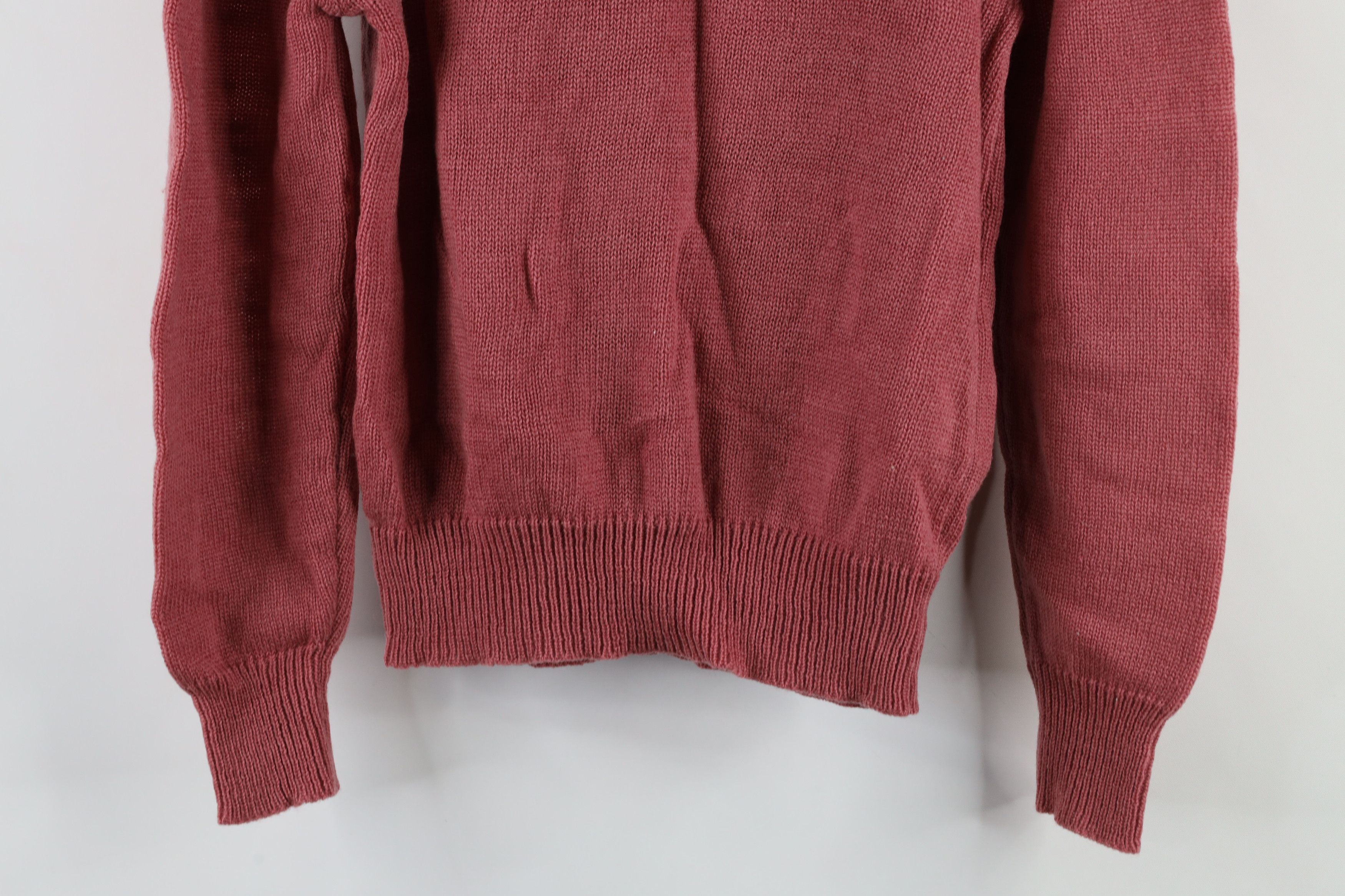 Vintage Vintage 80s 90s Mid Mod Puff Sleeve Beaded Knit Sweater Pink Size L / US 10 / IT 46 - 12 Thumbnail
