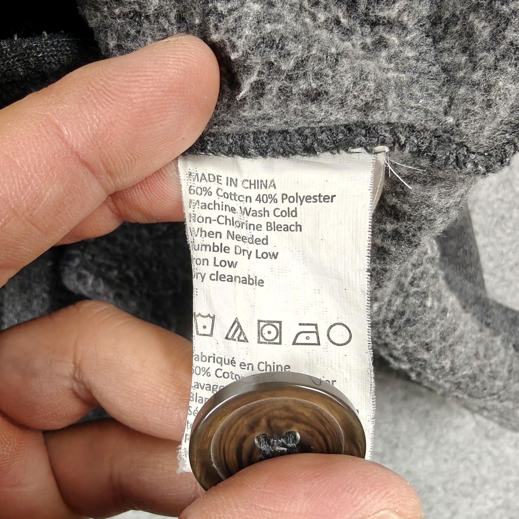 Prana PrAna Jacket Womens Small Gray Knit Fleece Lined Button Front Collared Pockets Size S / US 4 / IT 40 - 4 Thumbnail