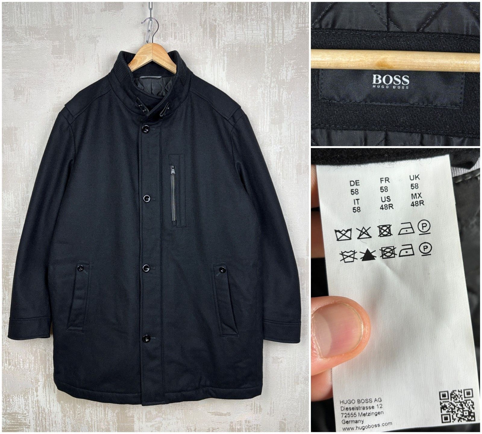 Hugo Boss Hugo Boss Conaz2 Wool Blend Coat Men's Size EU 58 / US 48R Size US XXL / EU 58 / 5 - 1 Thumbnail