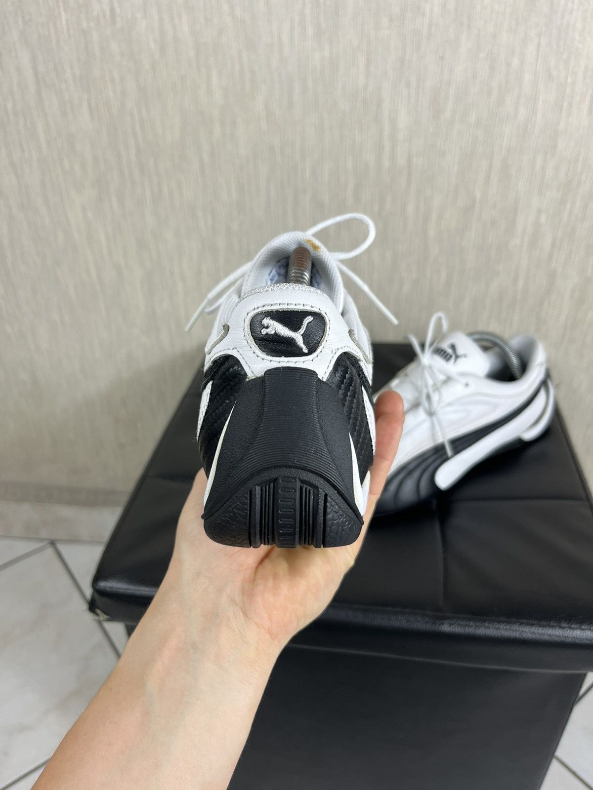 Puma × Vintage Vintage Puma leather y2k speed cat shoes low sneakers racing Size US 9.5 / EU 42-43 - 9 Thumbnail
