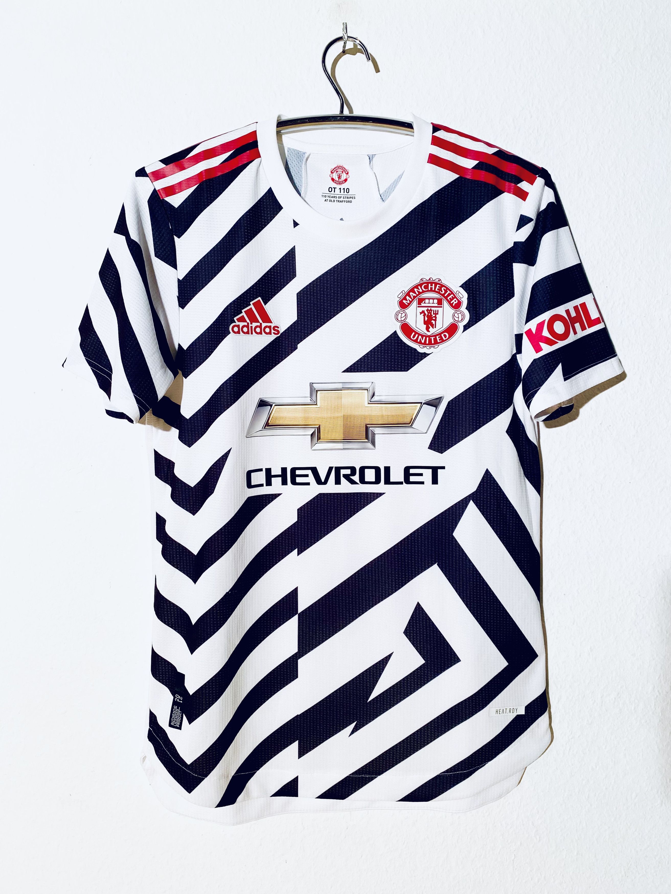 Adidas Manchester United 3rd Authentic 2020 2021 / Zebra / Third Size US S / EU 44-46 / 1 - 2 Thumbnail