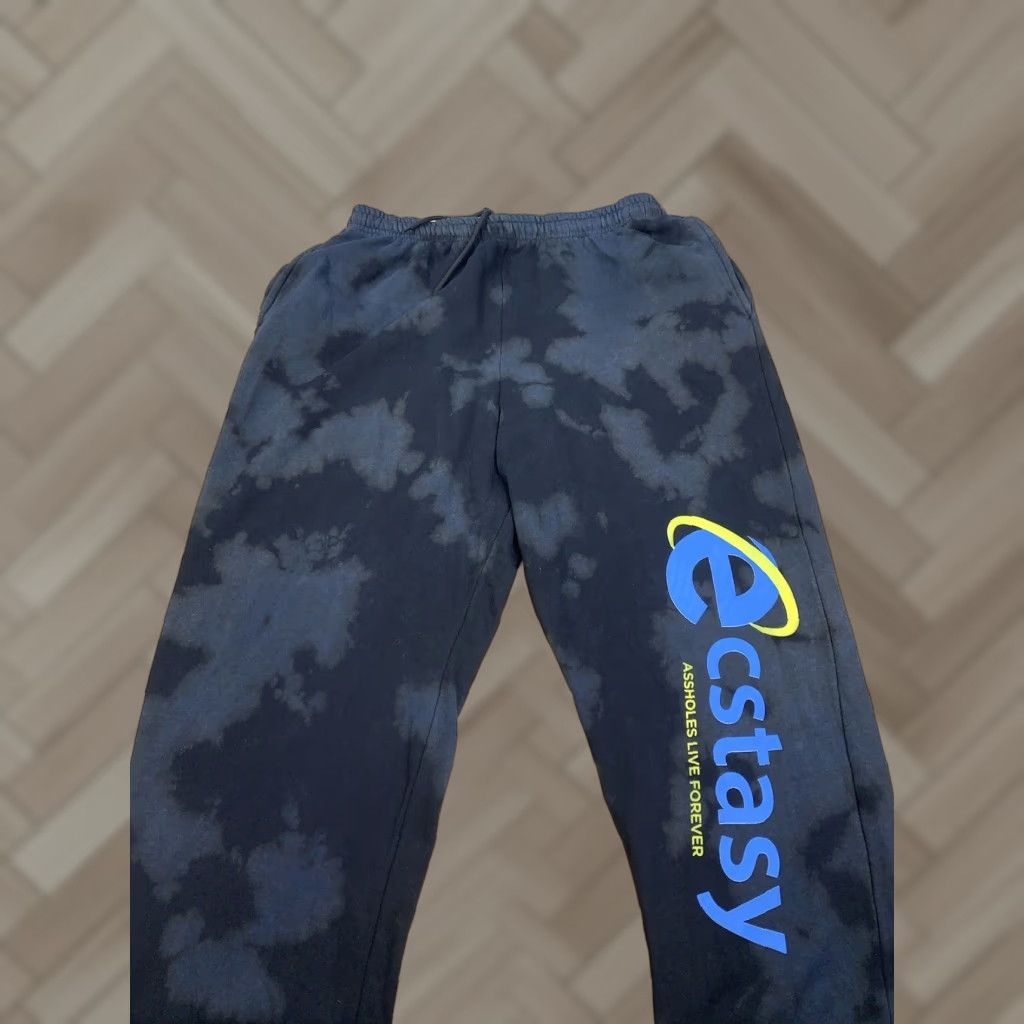Olive A**holes Live Forever Sweatpants Adults 2XL Tie Dye Drawstring Casual Size US 39 - 1 Thumbnail