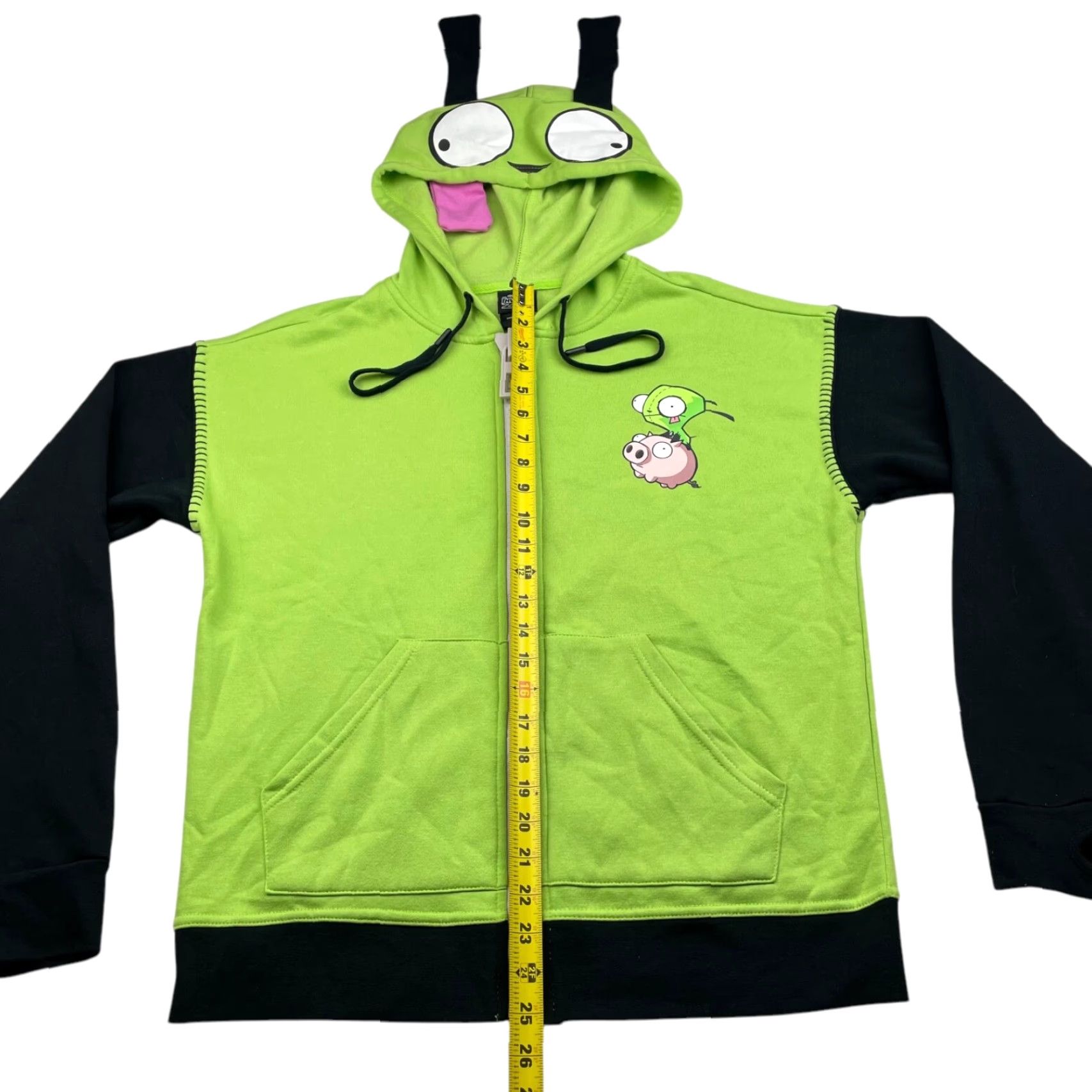 Nickelodeon Nickelodeon Invader Zim Men's Full Zip Hoodie/Jacket Green Medium Size US M / EU 48-50 / 2 - 6 Thumbnail