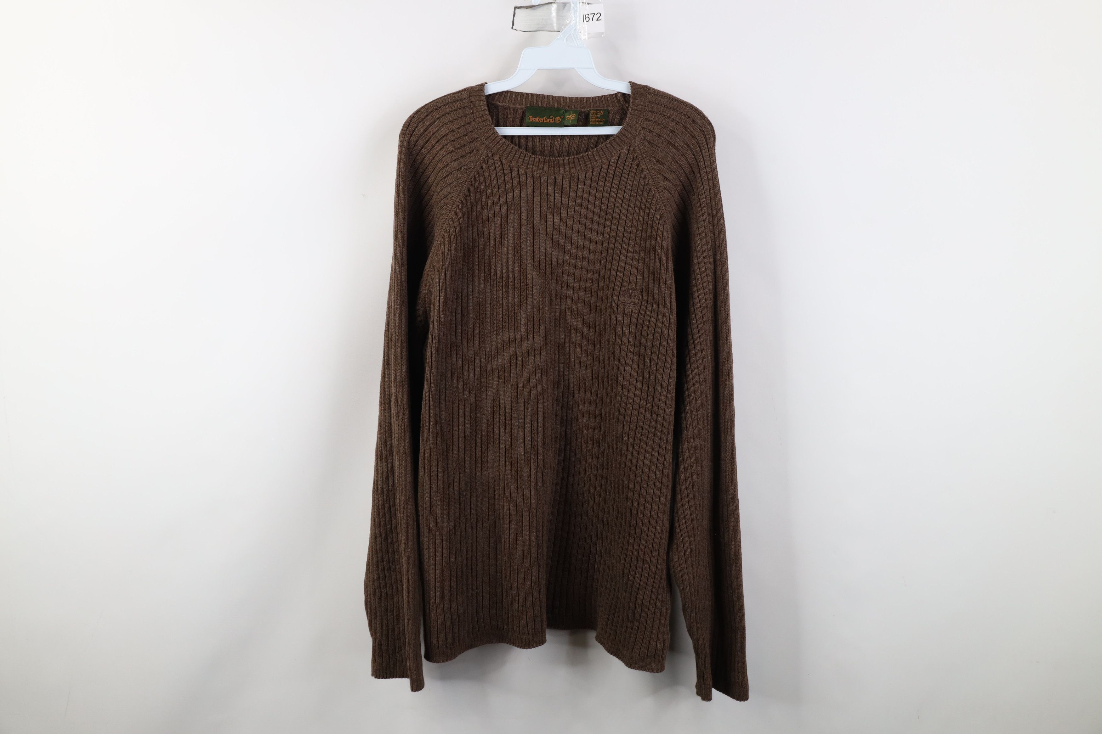 Timberland Vintage 90s Y2K Timberland Knit Commando Sweater Brown Size US XL / EU 56 / 4 - 1 Thumbnail