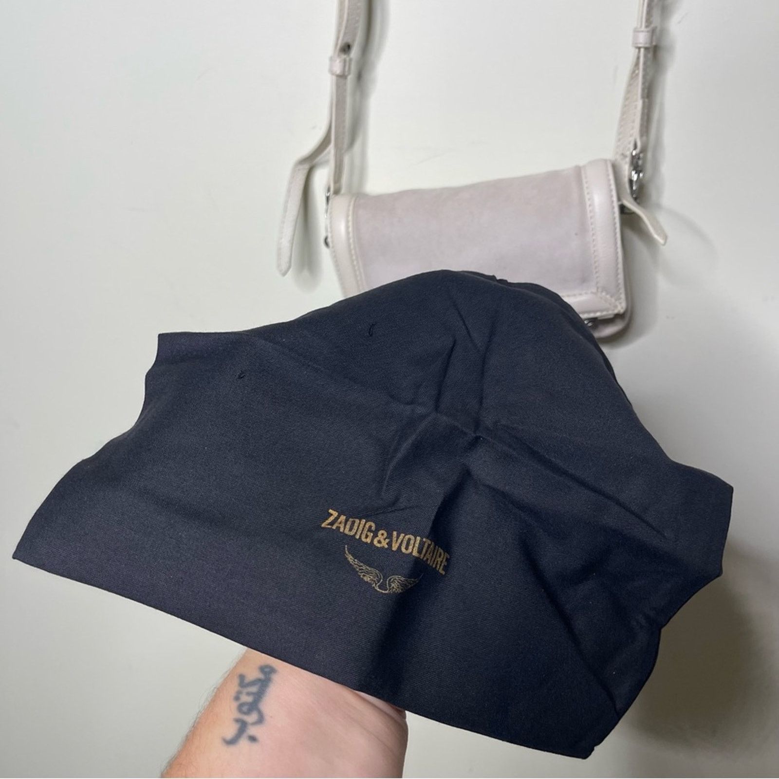 Zadig & Voltaire Zadig & Voltaire Rock Nano Novel Bag Flash stone washed whit Size ONE SIZE - 11 Thumbnail