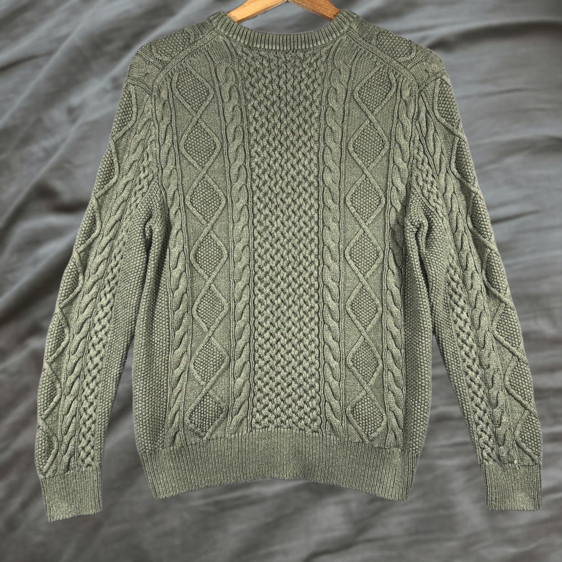 Polo Ralph Lauren Polo Ralph Lauren Sweater Men's M Green Cotton Cable Knit Crewneck Pullover Size US M / EU 48-50 / 2 - 1 Thumbnail