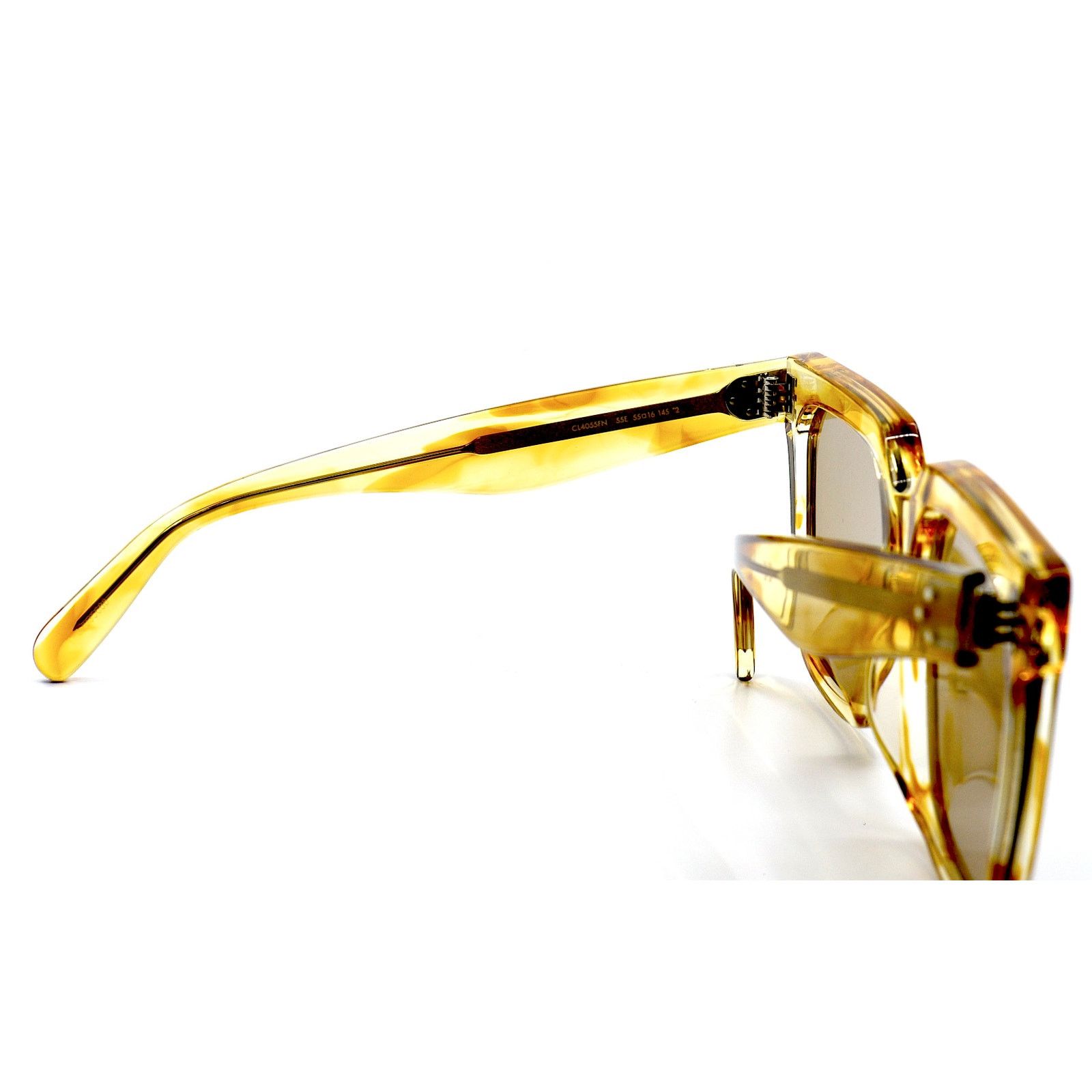 Celine CELINE PARIS CL4055FN 55E STRIPED HONEY HAVANA SUNGLASSES Size ONE SIZE - 12 Thumbnail