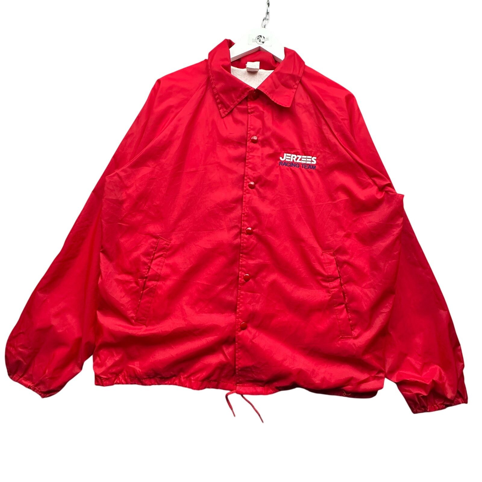 Jerzees Vintage 90s Jerzees Russell Racing Team Jacket Mens XL Red Size US XL / EU 56 / 4 - 2 Thumbnail