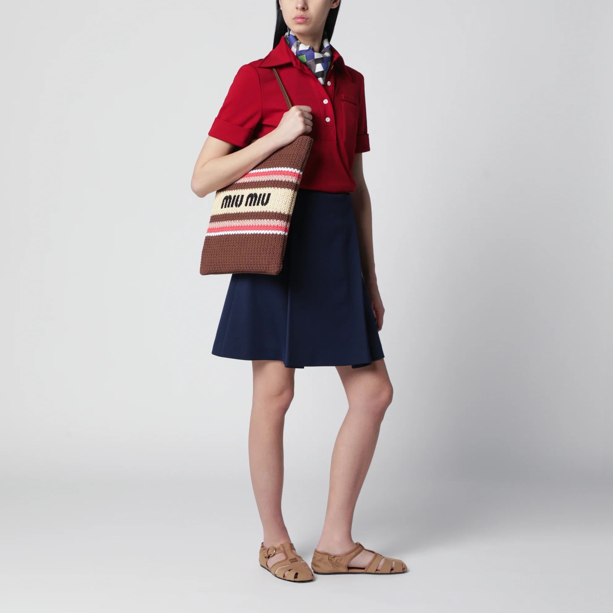 Miu Miu o1d2blof0426 Polo Shirt in Red Size S / US 4 / IT 40 - 2 Thumbnail