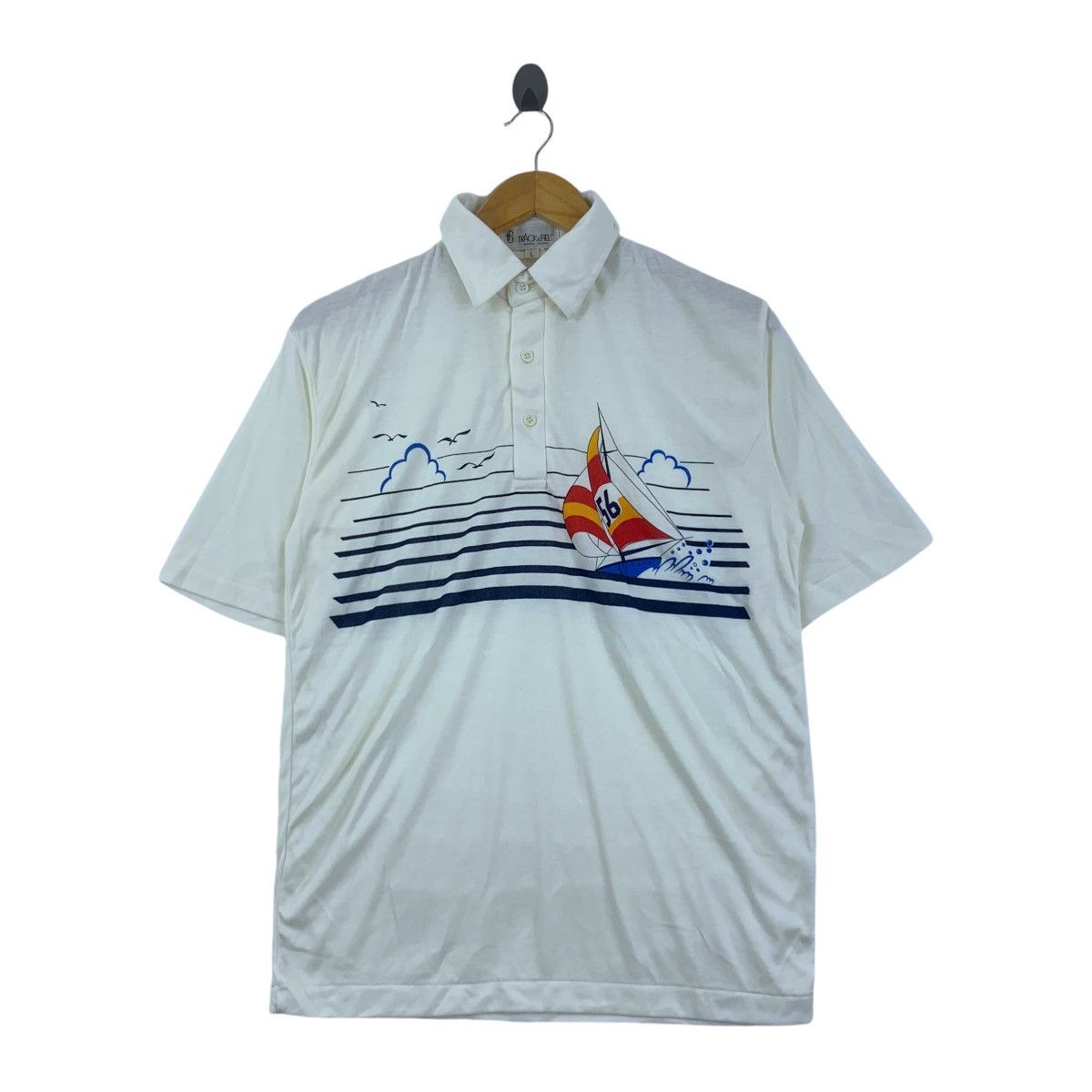 Vintage Vintage 80’ TRACK & FIELD SAILING Hawaii Polo Tee Shirt Size US L / EU 52-54 / 3 - 1 Thumbnail