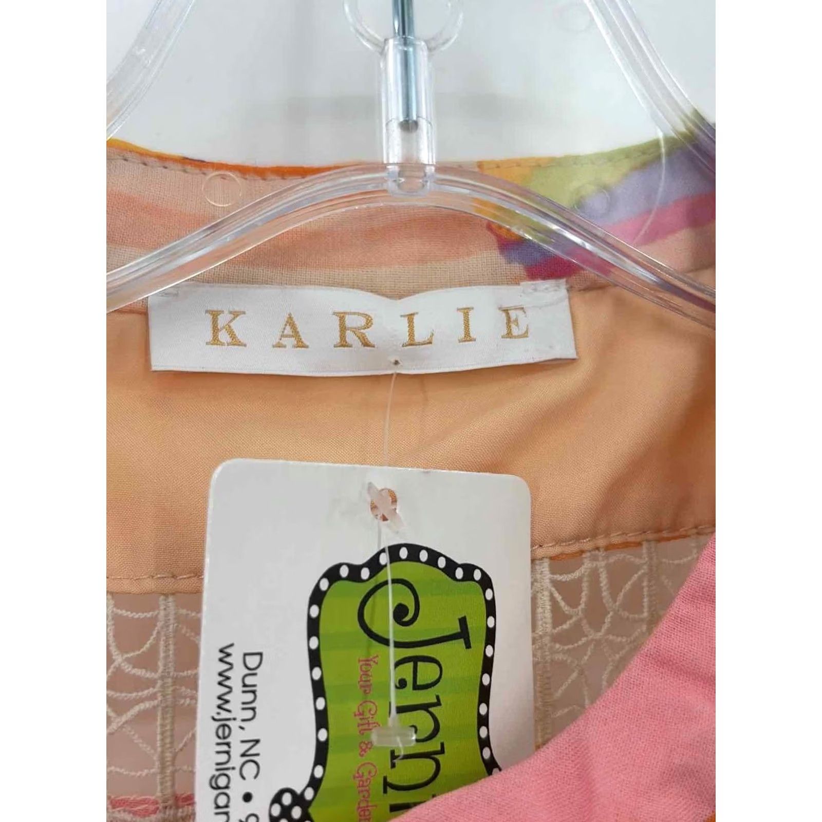 Vintage Karlie Orange Size Medium Blouse Size M / US 6-8 / IT 42-44 - 3 Thumbnail