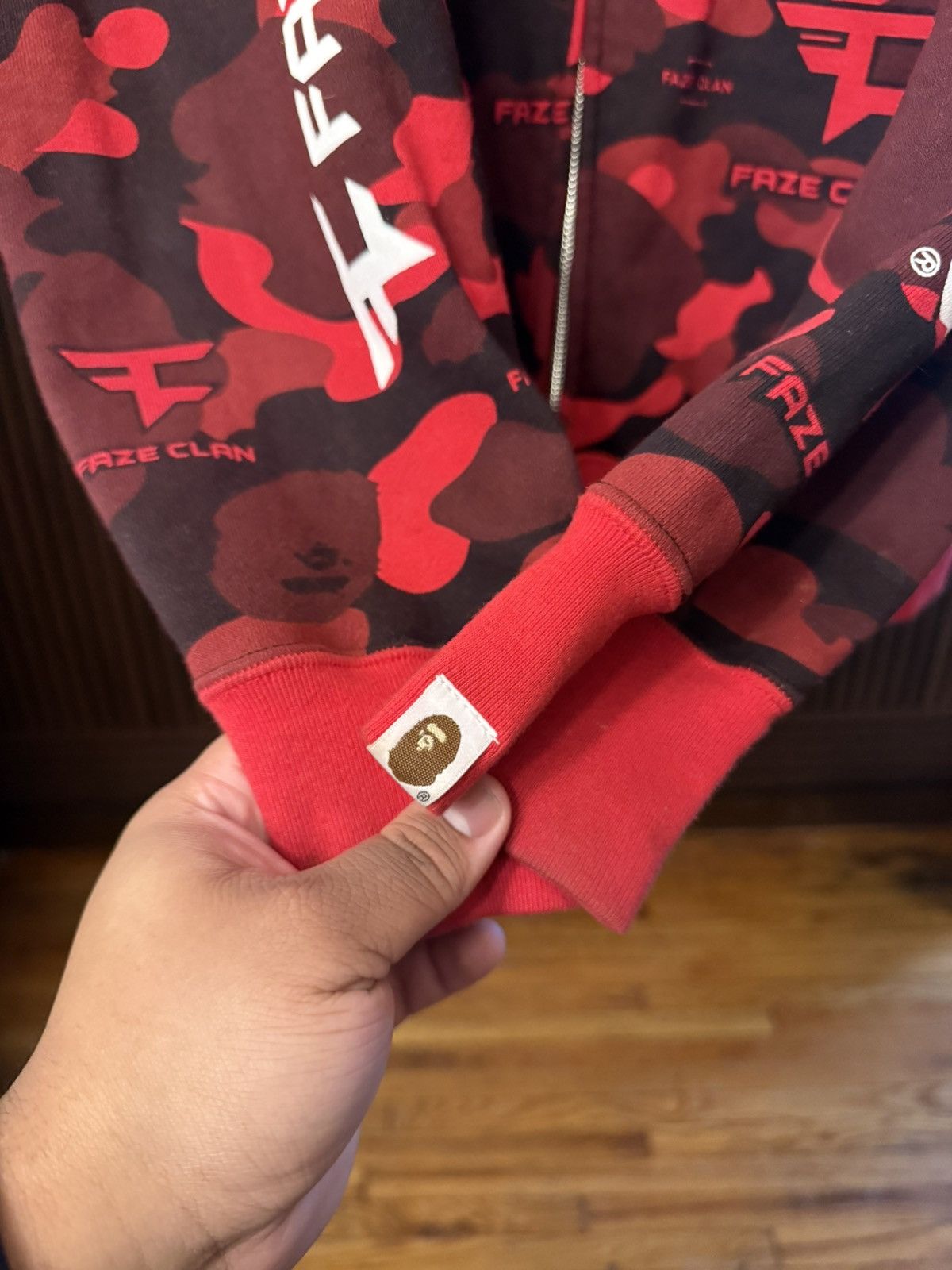 Bape BAPE x FAZE CLAN FULL ZIP HOODIE RED LARGE Size US L / EU 52-54 / 3 - 7 Thumbnail
