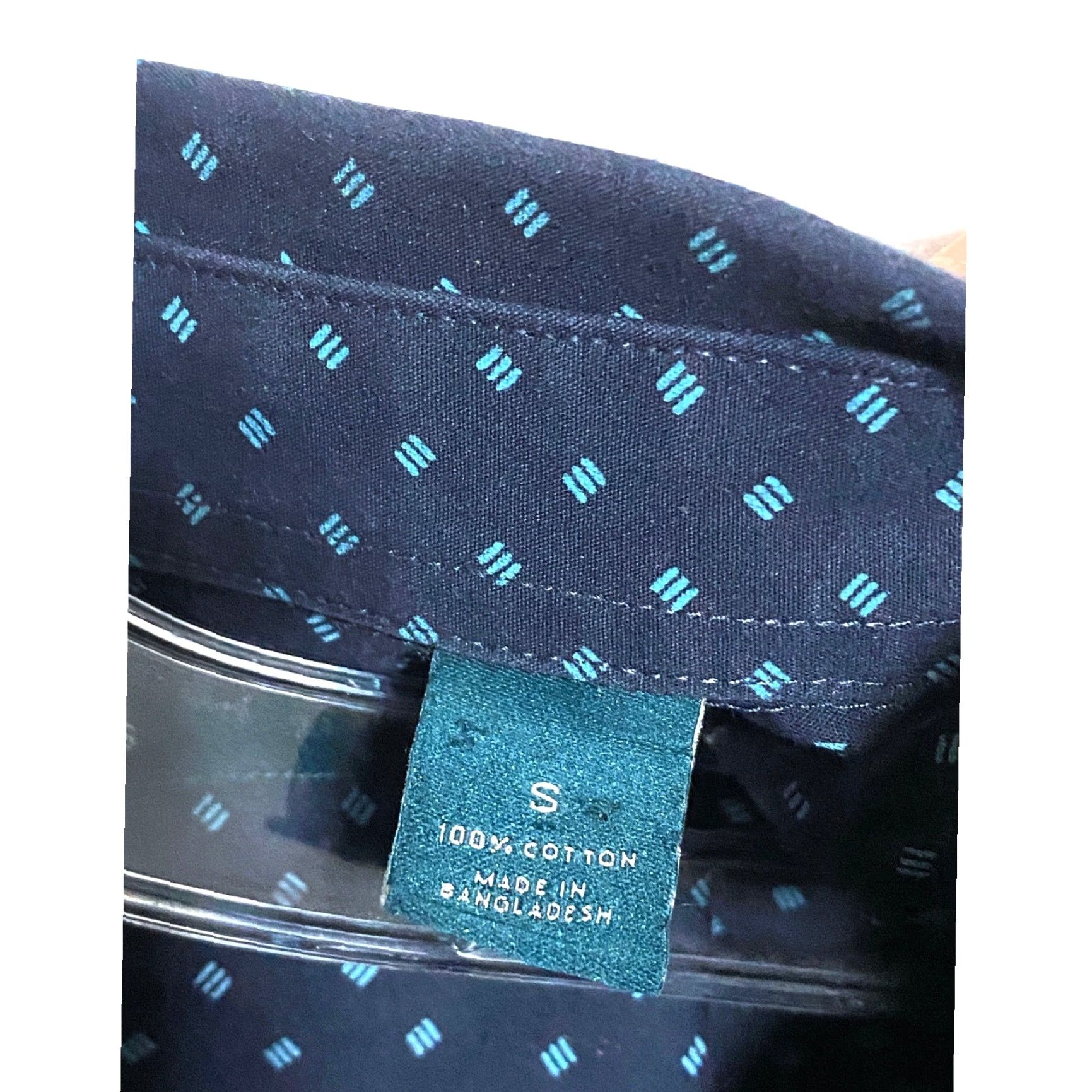 Perry Ellis Perry Ellis Blue Geometric Button-Up Shirt Mens S Preppy Office Coastal Navy/Cobalt Geometric Nautical Casual Workwear Size US S / EU 44-46 / 1 - 6 Thumbnail