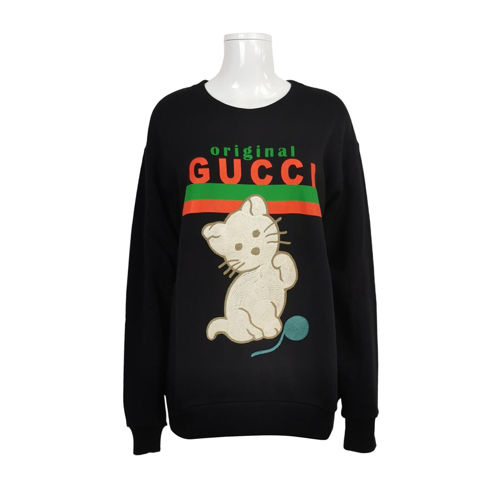 Gucci Gucci Black Sweatshirt with Cat Graphic Size S / US 4 / IT 40 - 1 Thumbnail