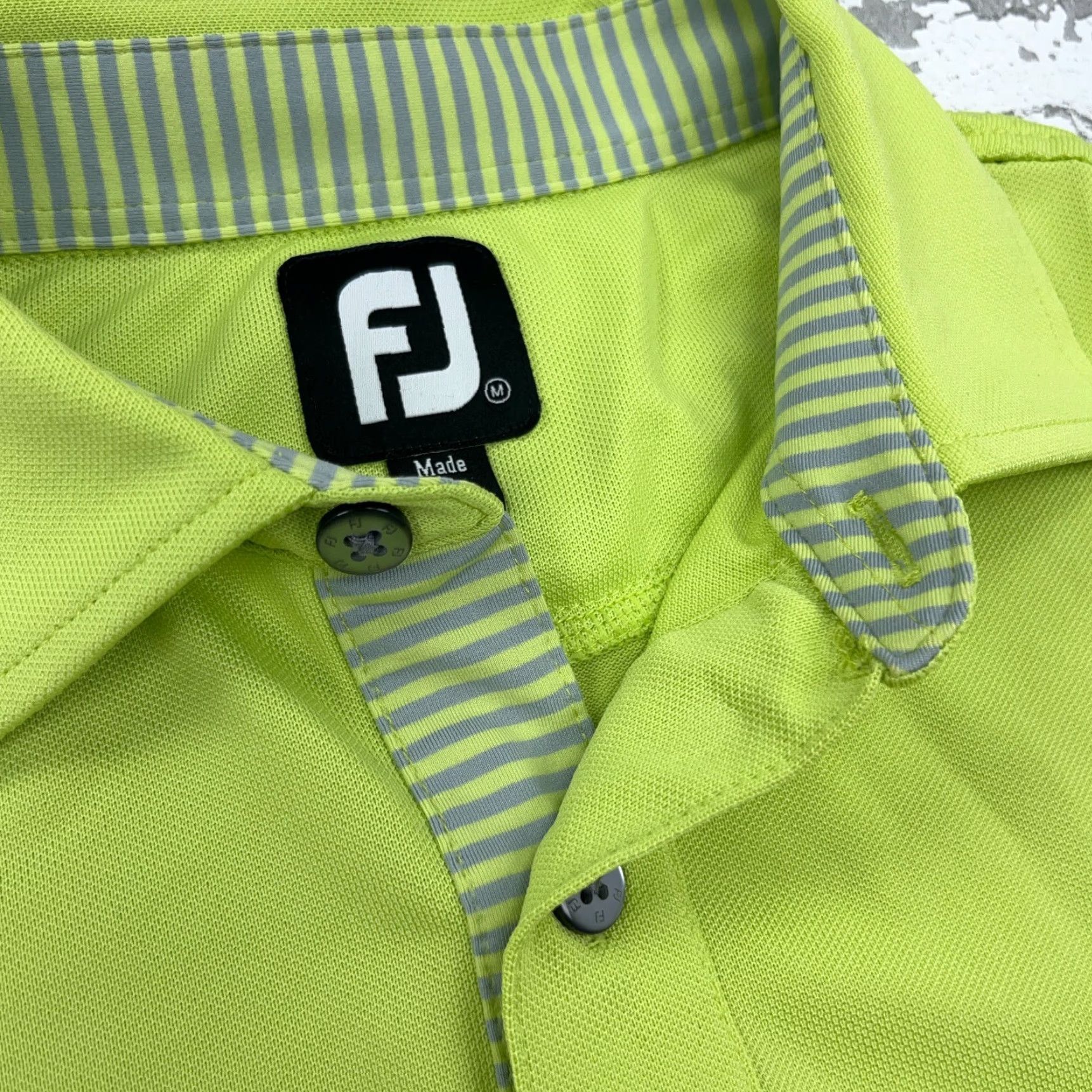 Footjoy FootJoy Polo Shirt Men M Green Performance Golf Wicking Quick Dry Lime Shirt Mens Short Sleeve Polo Size US M / EU 48-50 / 2 - 3 Thumbnail