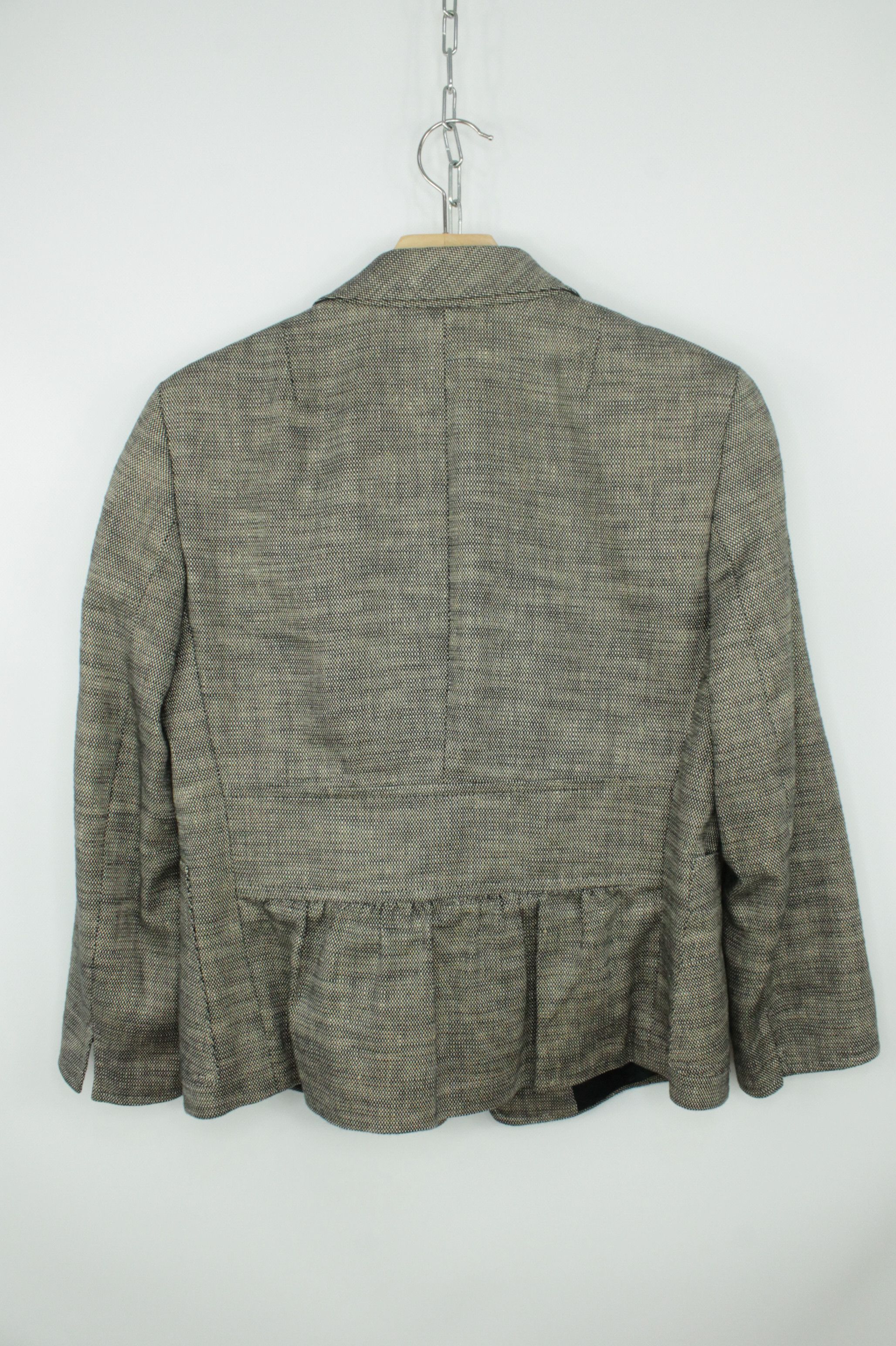 Akris × Designer Akris Punto Gray Melange Cotton Linen Blazer Jacket Size M / US 6-8 / IT 42-44 - 7 Thumbnail