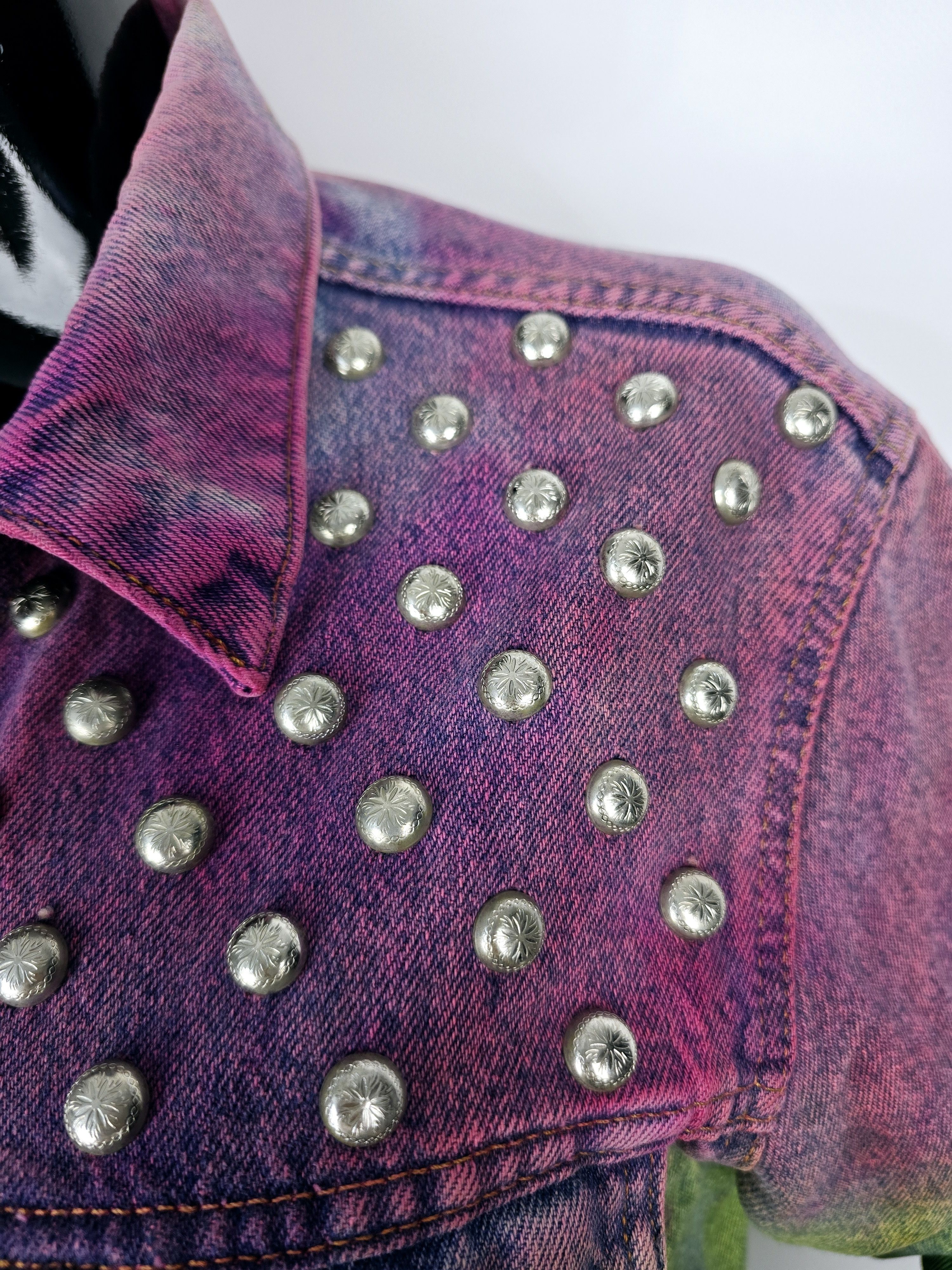 Levi's × Levi's Vintage Clothing Vintage Levi's Tie-Dye Studded Denim Jacket - Made in USA Size L / US 10 / IT 46 - 14 Thumbnail