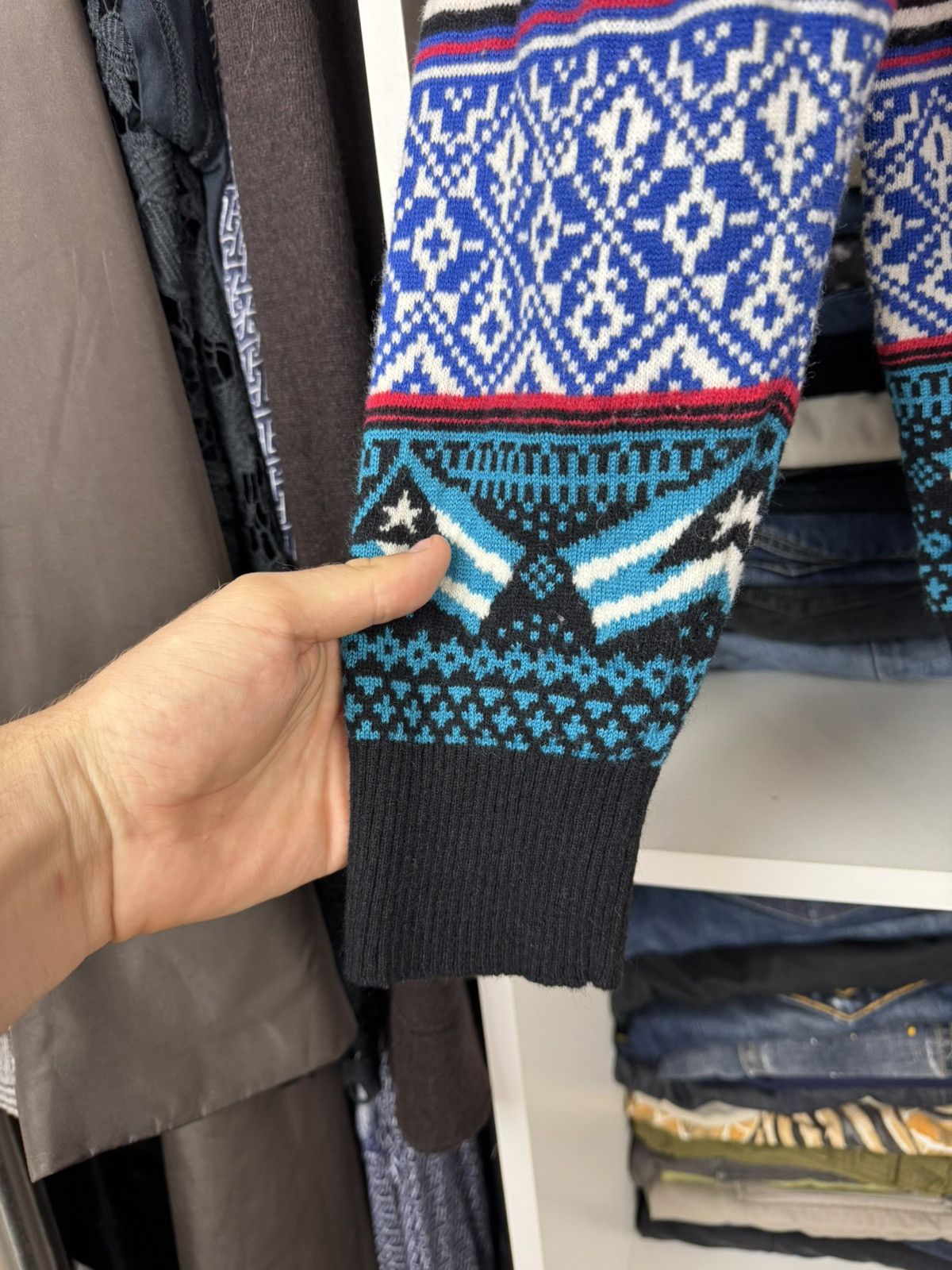 Diesel Diesel Rum Bottles & Tropical Palms Colorful Sweater Size US L / EU 52-54 / 3 - 7 Thumbnail