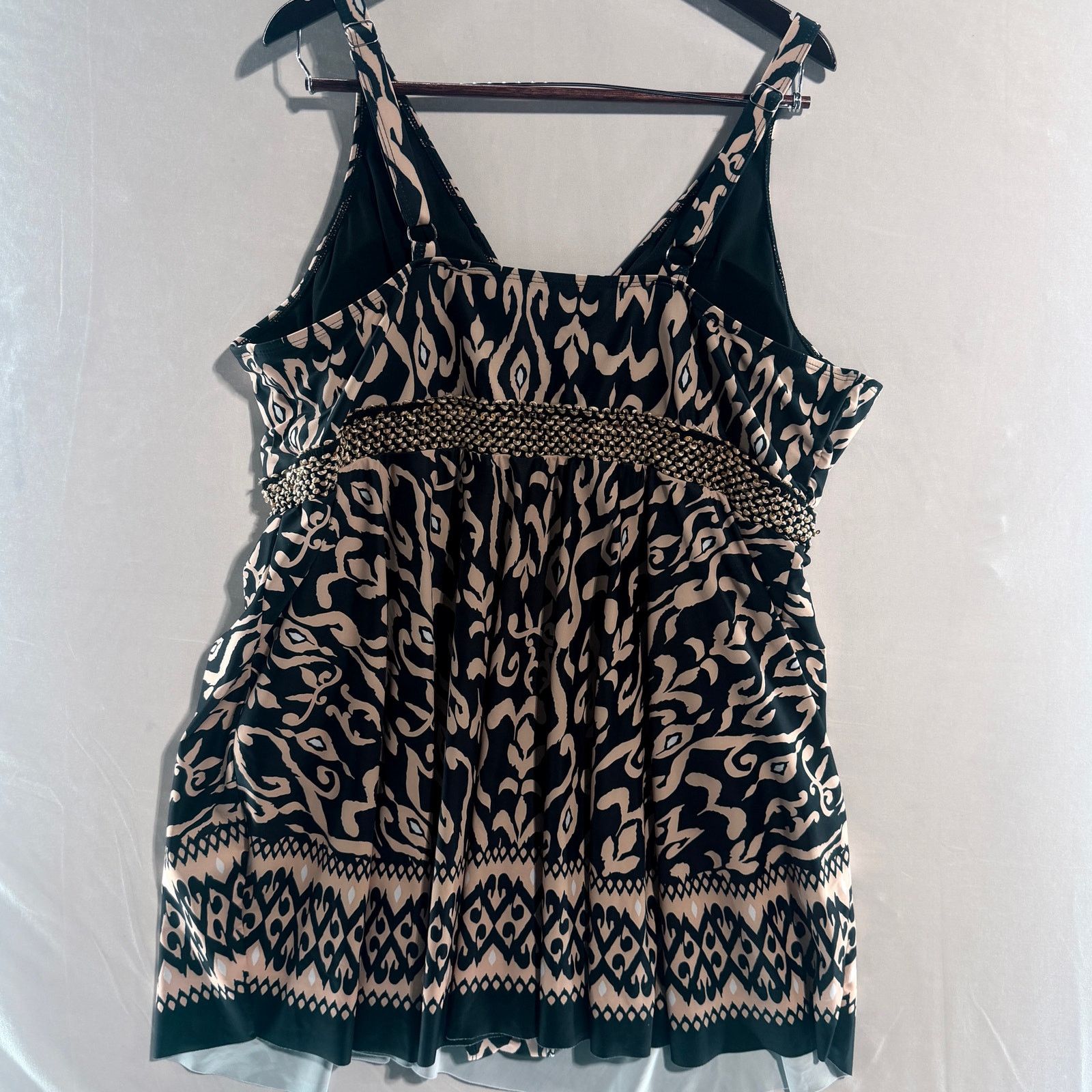 Other BloomChic Swim Dress Plus Size 26 black/biege 1 pc Swimwear Size 4XL / US 24-26 - 6 Thumbnail