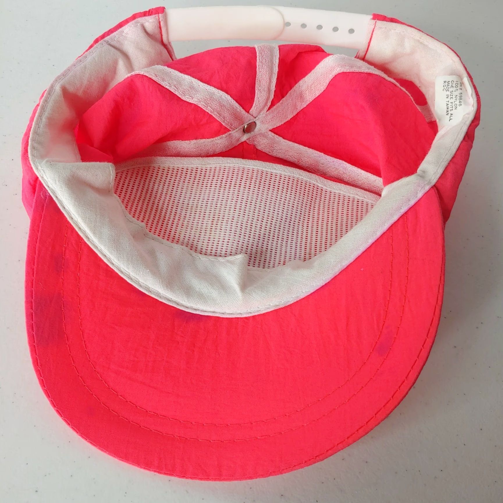 Pinko VINTAGE Cedar Point Pink Neon Nylon Cap Embroidered Retro Snap Back Men Adjustable Pink Size ONE SIZE - 2 Thumbnail