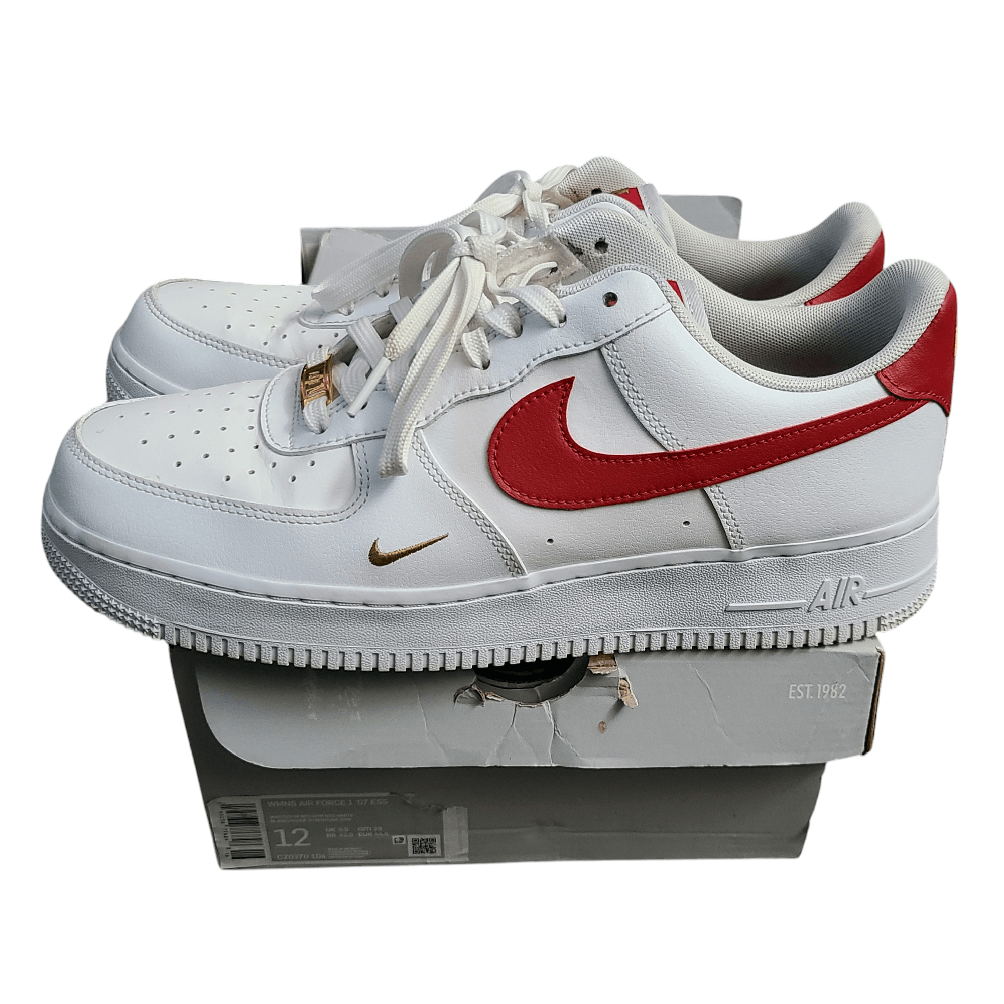 Nike Air Force 1 Essential Low 'White Gym Red' - Size: 12 Size US 12 / IT 42 - 1 Thumbnail
