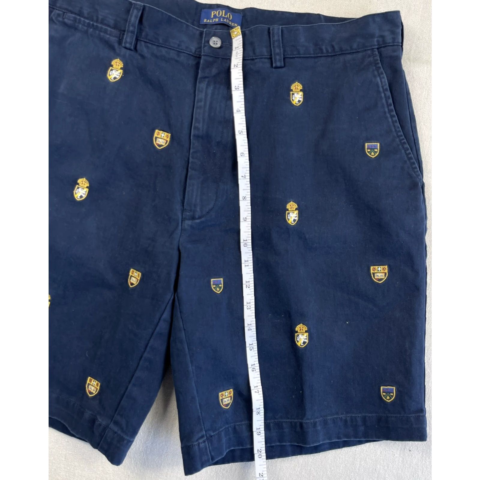 Polo Ralph Lauren Polo Ralph Lauren Mens Embroidered Lion Crest Logo Golf Shorts Navy Blue Sz 35 Size US S / EU 44-46 / 1 - 7 Thumbnail
