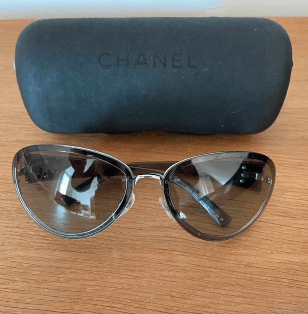 Chanel × Vintage CHANEL SUNGLASSES 4129 LOGO ICONIC 4017 Mask Vintage Size ONE SIZE - 4 Thumbnail