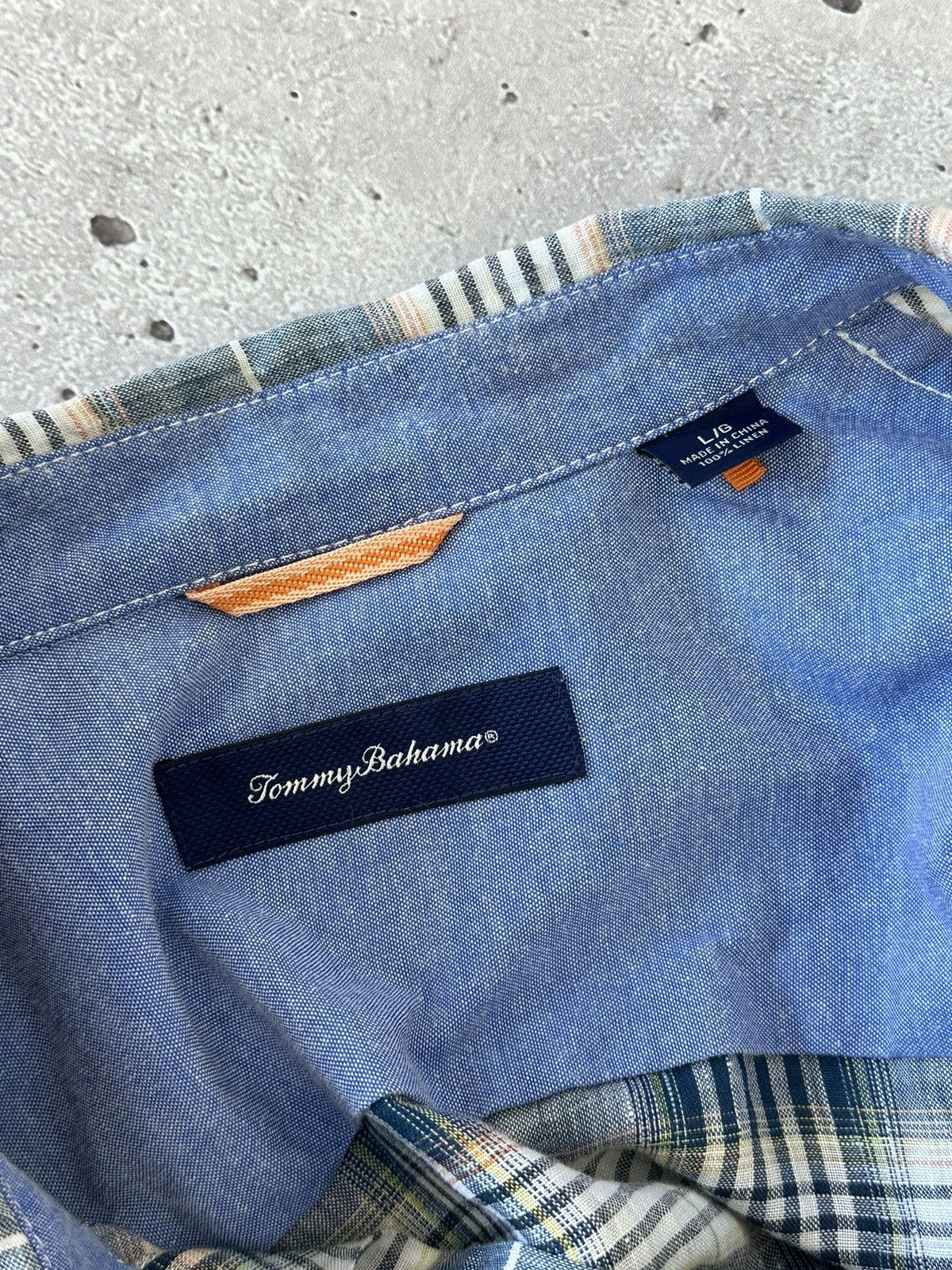 Designer × Tommy Bahama Tommy Bahama Linen Check Short Sleeve Shirt Size US L / EU 52-54 / 3 - 8 Thumbnail