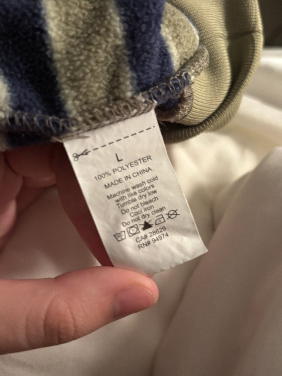 Stussy Stussy Striped Fleece Sweatshirt Size US L / EU 52-54 / 3 - 5 Thumbnail