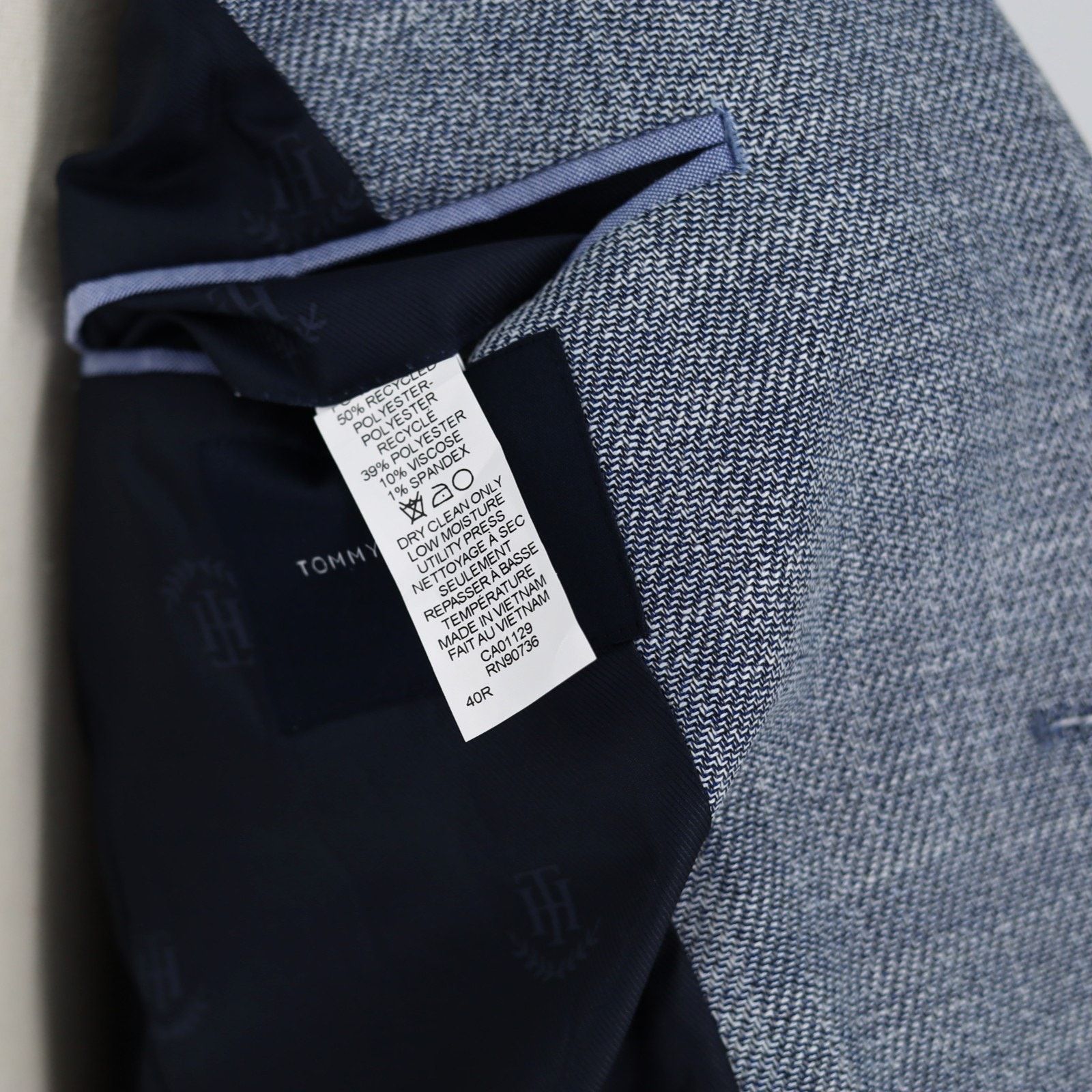 Tommy Hilfiger Tommy Hilfiger Men's Denim Blue Modern Sport Coat Size 40R Size 40R - 6 Thumbnail