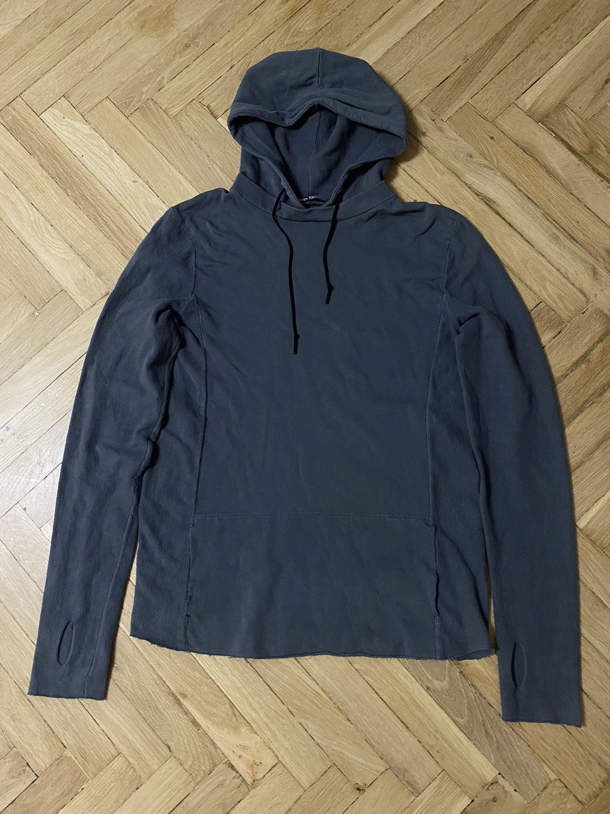 image of Mens Avant Garde Hannes Roether Gray Hoodie Rick Owens Style in Grey (Size Medium)