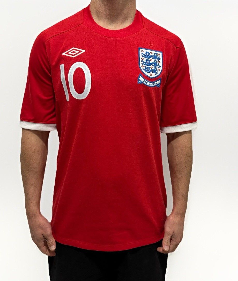 Umbro National England 2010/2012 Away Jersey Soccer Rooney Size US L / EU 52-54 / 3 - 1 Thumbnail