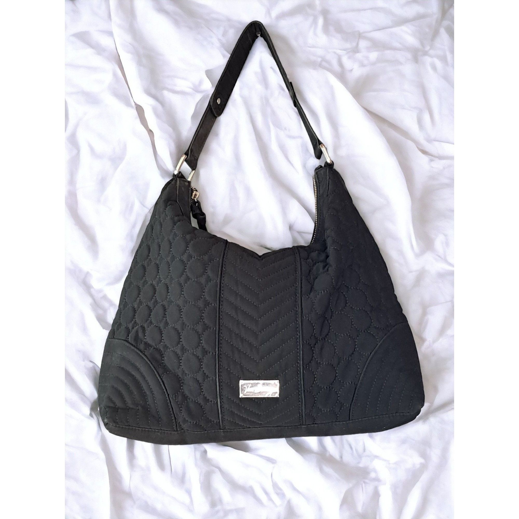 Vera Bradley Vera Bradley Black Quilted Shoulder Tote Bag Size ONE SIZE - 1 Thumbnail