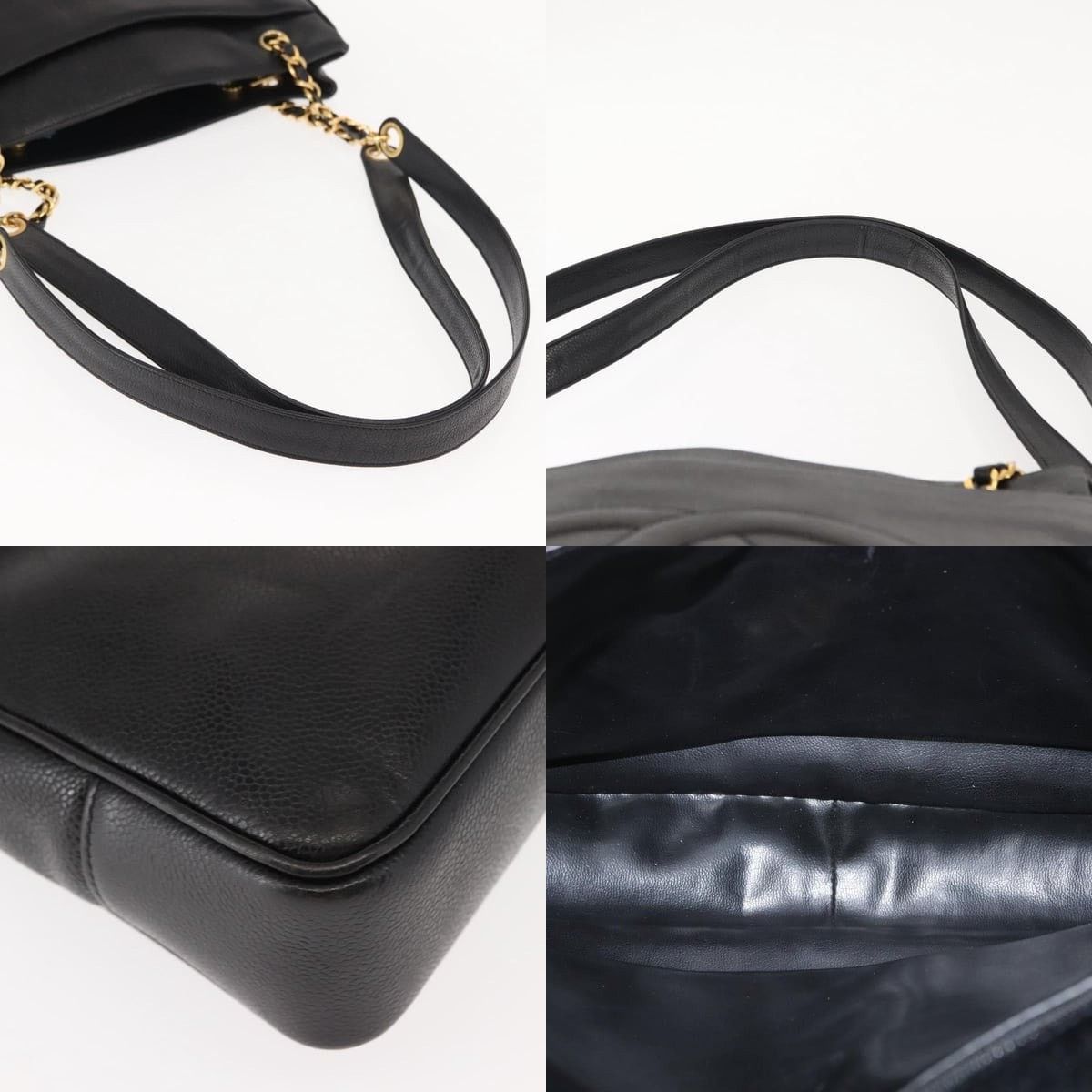 Chanel Chanel Caviar Skin Black Gold CC Tote Size ONE SIZE - 4 Thumbnail