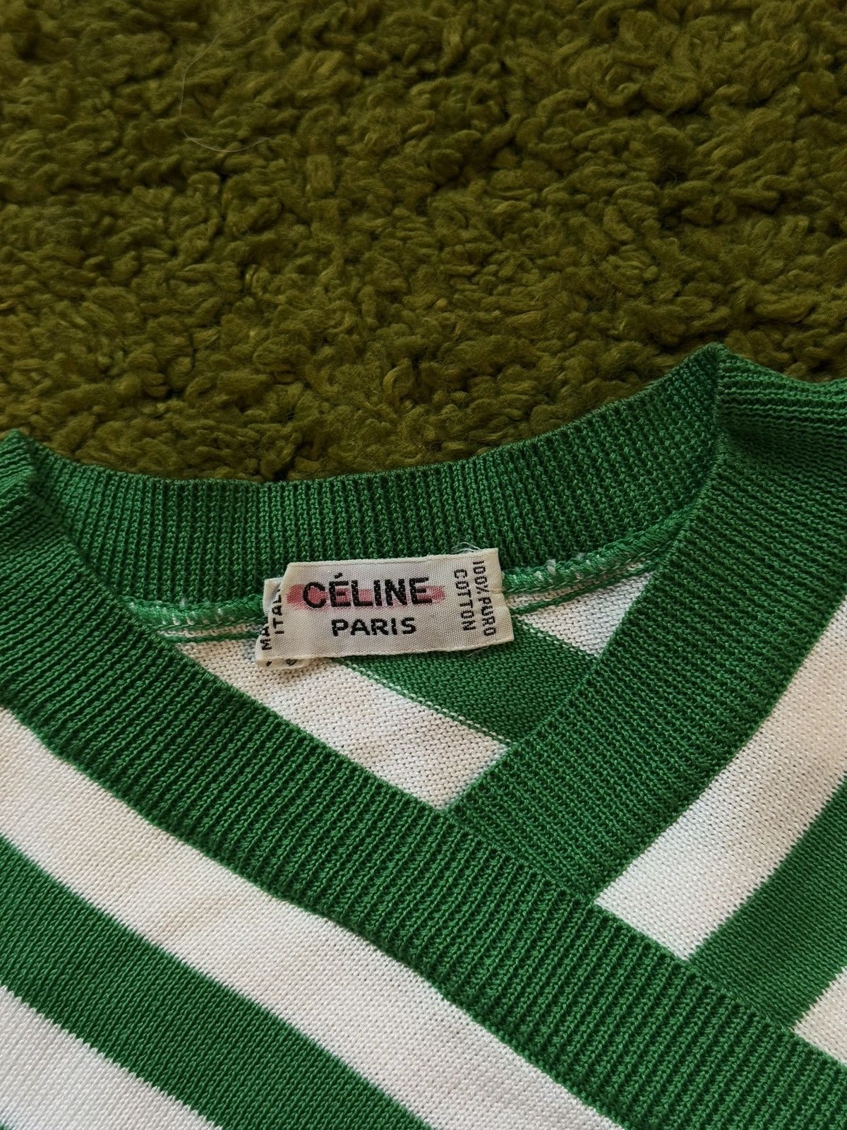 Celine × Vintage Celine 1980s vintage archive striped vest Size M / US 6-8 / IT 42-44 - 4 Thumbnail