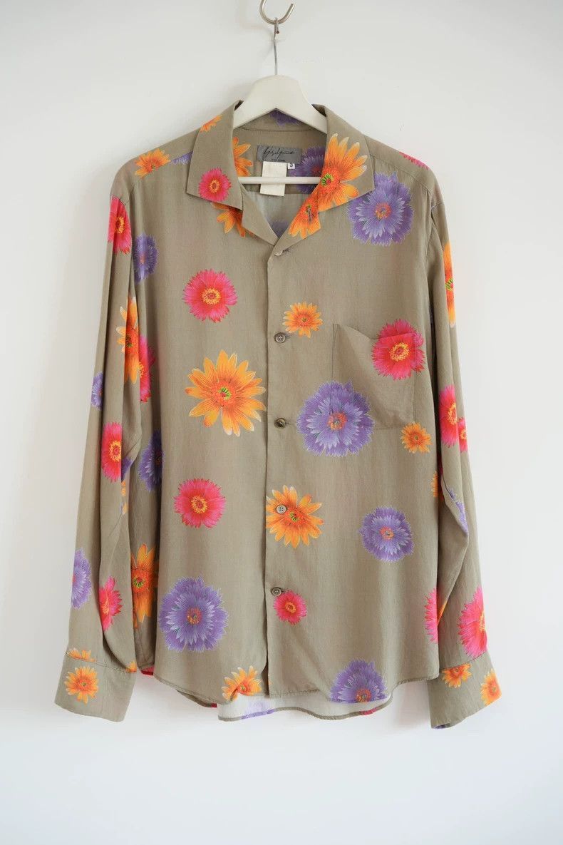 Yohji Yamamoto Yohji Yamamoto Floral Pattern Button-Up Shirt by Yohji Yam Size US L / EU 52-54 / 3 - 1 Thumbnail
