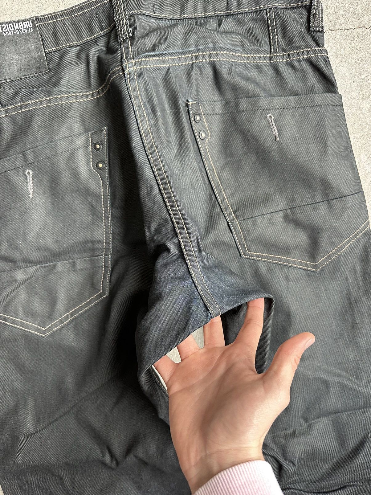 Japanese Brand Japanese Brand Waxed Stacked Jeans Size US 36 / EU 52 - 12 Thumbnail
