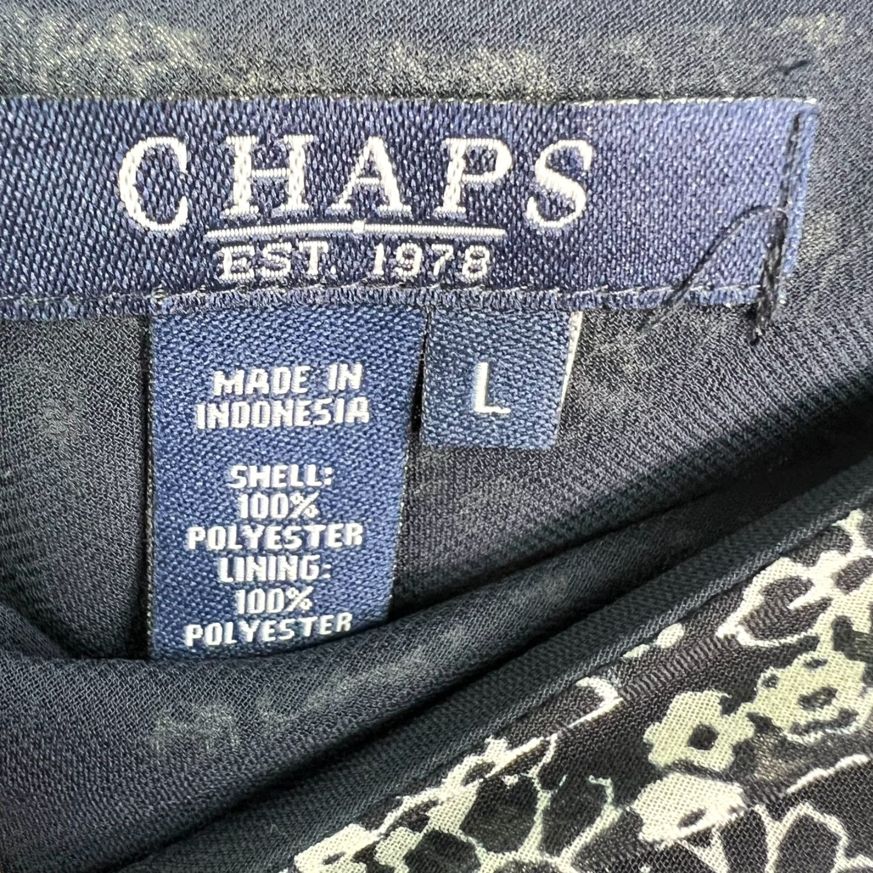Chaps Chaps Skirt Midi Floral Lined Pleated Womens Size L Black/White Size 36" / US 14 / IT 50 - 5 Thumbnail