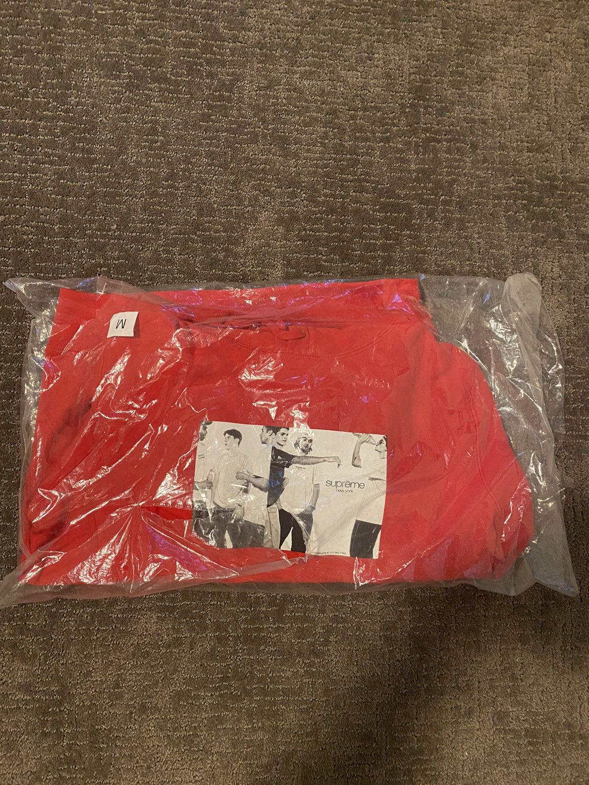 image of Supreme Classic Ad Hoodie in Red, Men's (Size Medium)