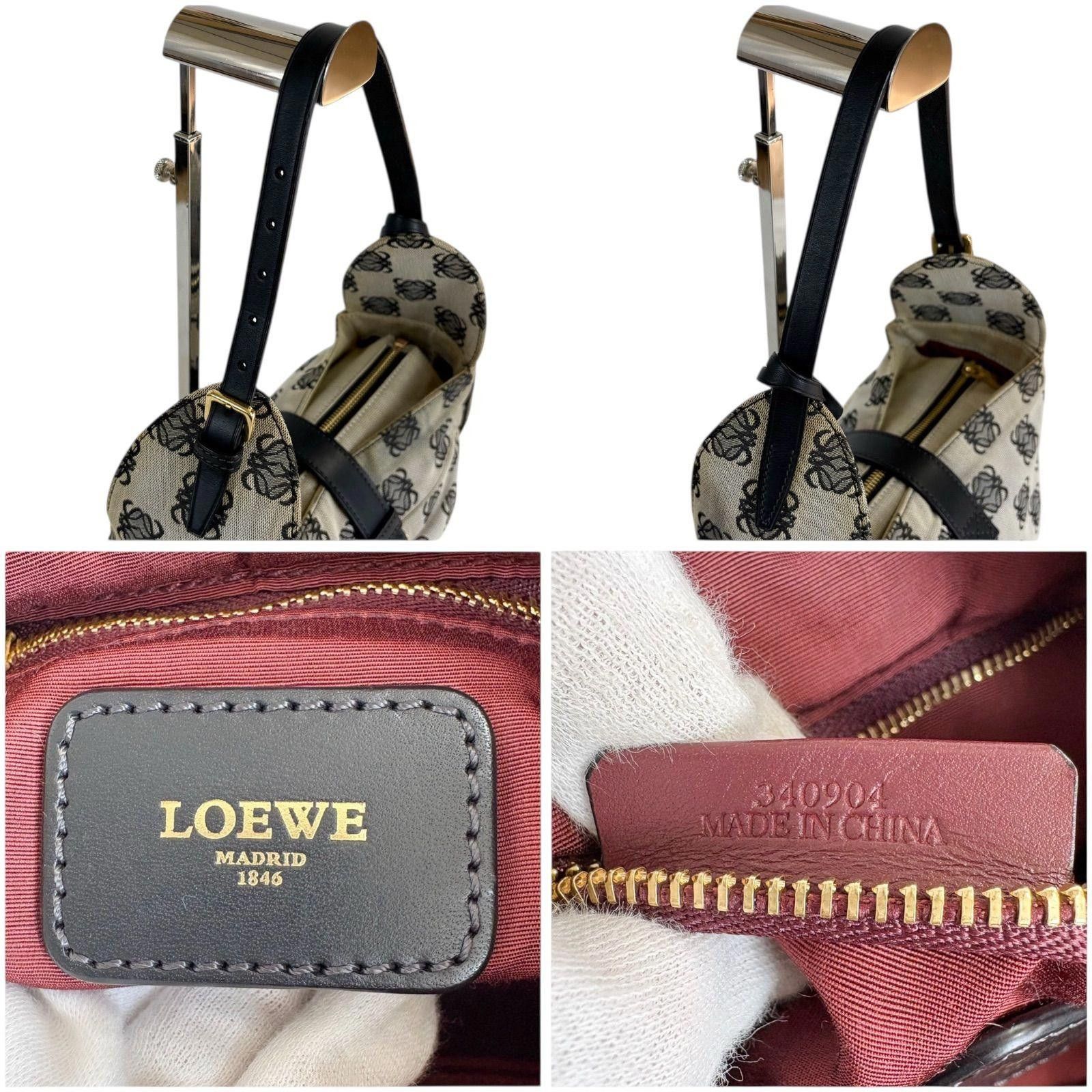 Loewe Loewe - Small Canvas and Leather Shoulder Bag Size ONE SIZE - 6 Thumbnail