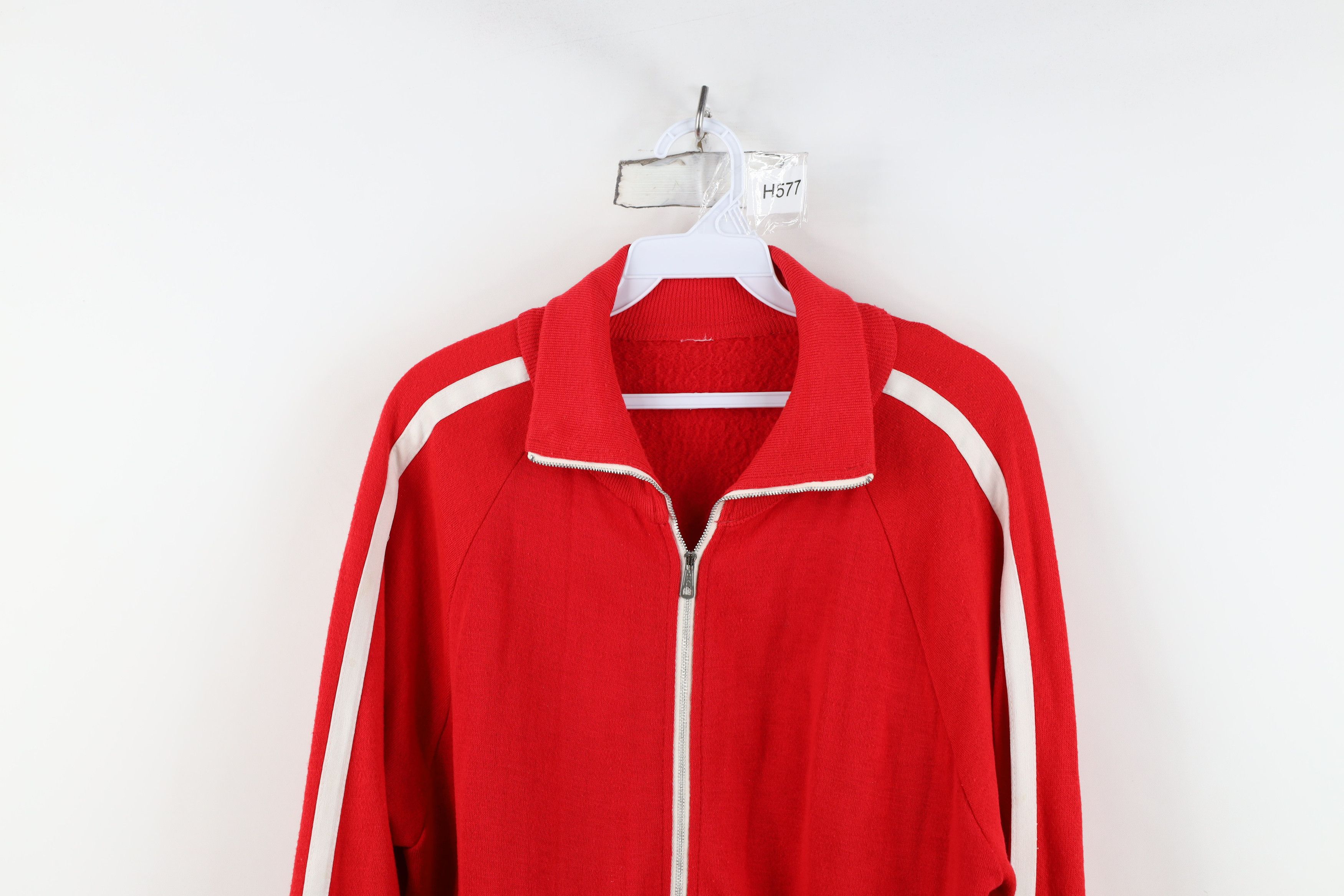 Vintage Vintage 60s Streetwear Striped Knit Warm Up Track Jacket USA Size US XL / EU 56 / 4 - 2 Thumbnail