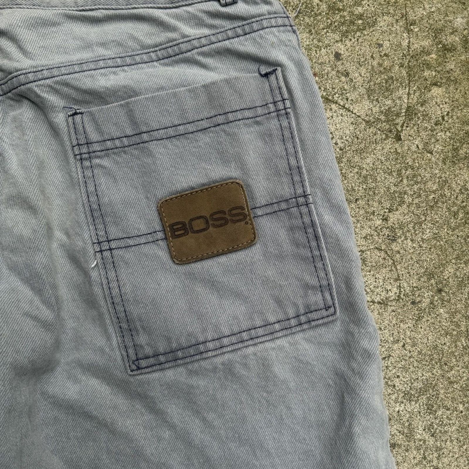 JNCO VINTAGE Y2K BOSS BAGGY FADED THRASHED DENIM JEAN SHORTS Size US 32 / EU 48 - 13 Thumbnail