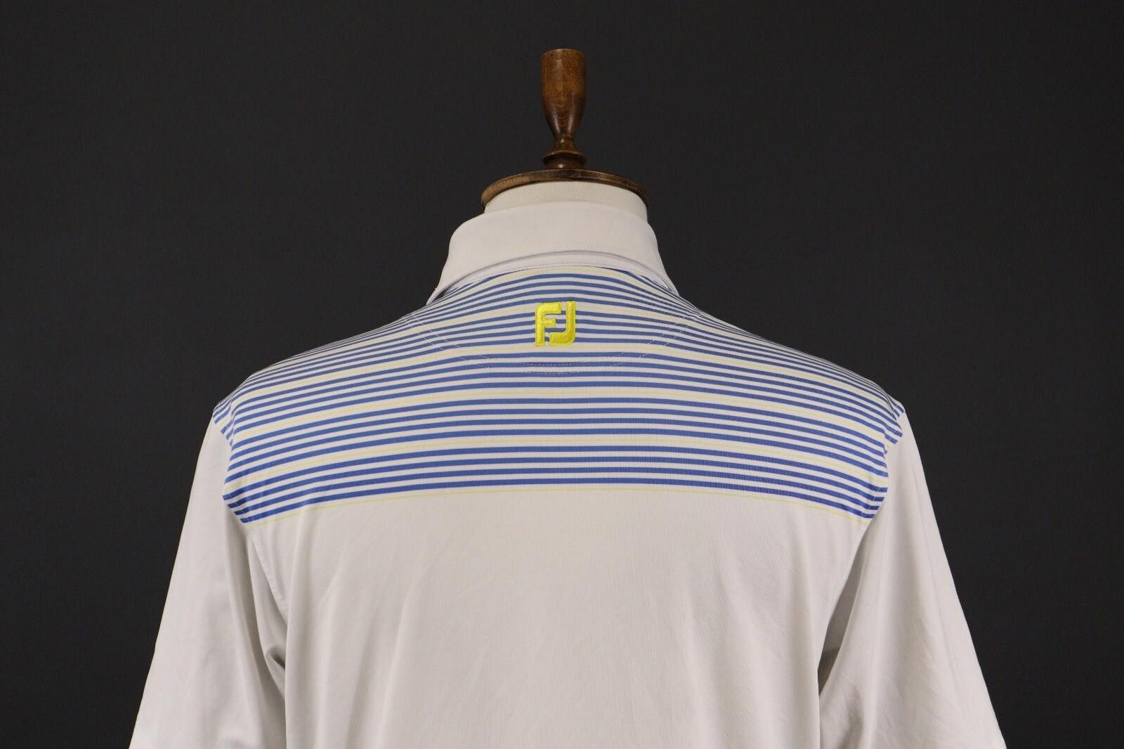 Footjoy Foot Joy White Stripe Summer Short Sleeve Polo Shirt Size M Size US M / EU 48-50 / 2 - 8 Thumbnail