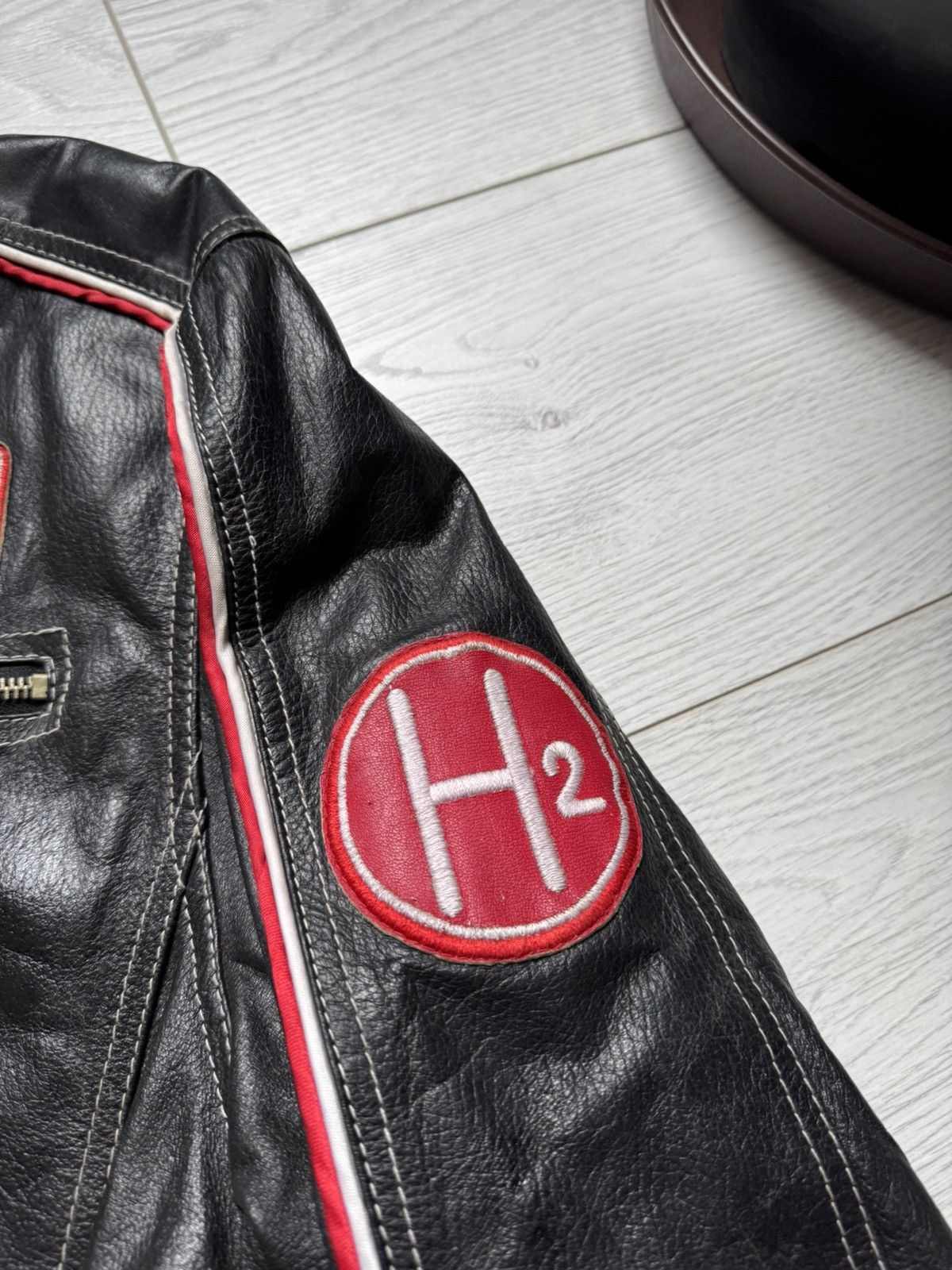 Vintage Vintage Harrison Gibson 90's F1 Leather Racing Jacket Size US L / EU 52-54 / 3 - 6 Thumbnail