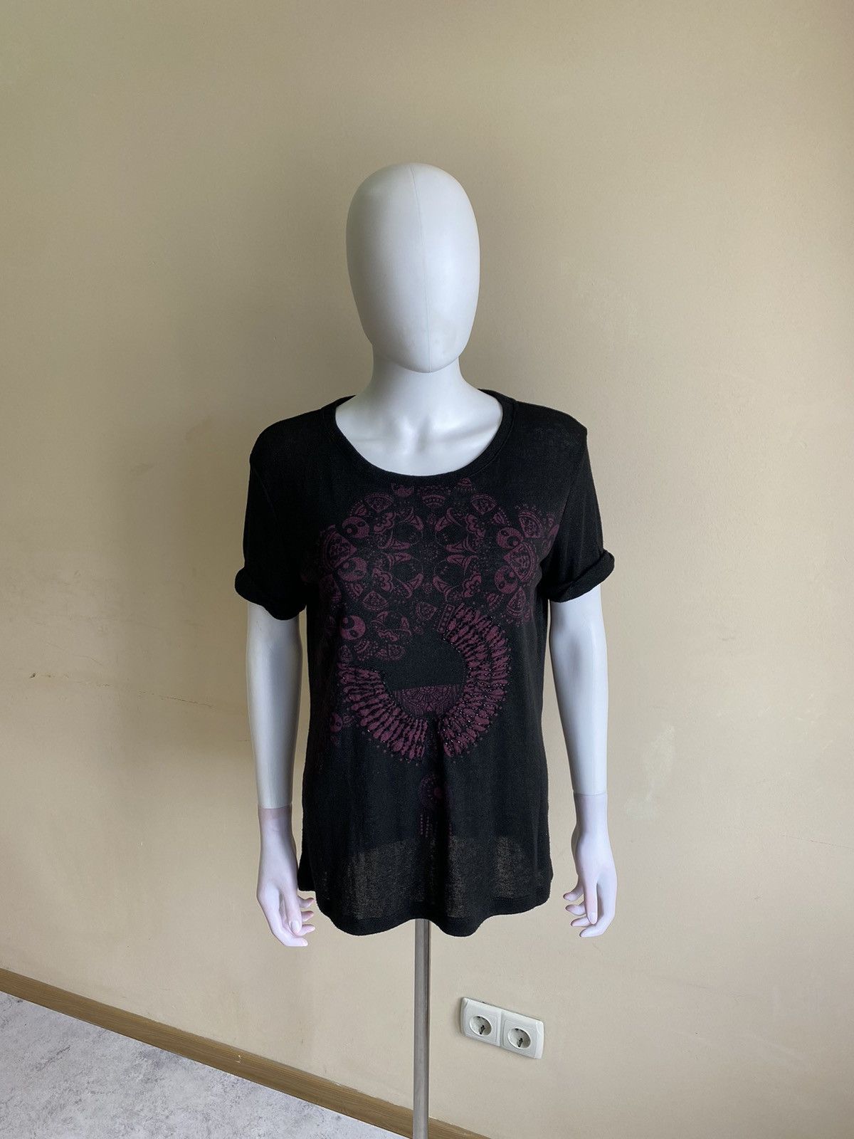 Custo Barcelona Custo Barcelona Womens Black Short Sleeve Top Size S Size S / US 4 / IT 40 - 2 Thumbnail