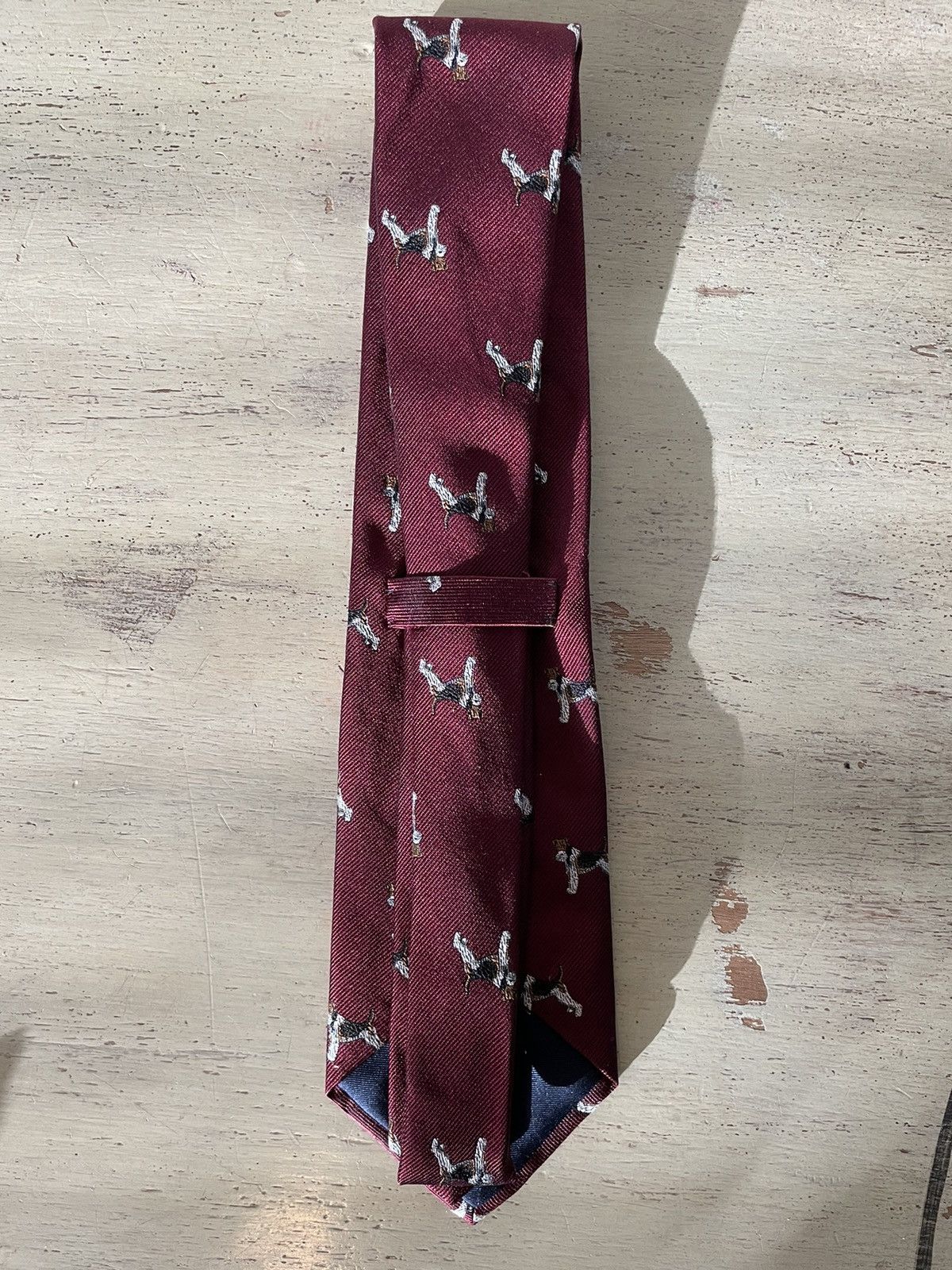 Polo Ralph Lauren × Vintage Rare Wire-Haired Fox Terrier Document No. 2 Print Silk Tie Size ONE SIZE - 7 Thumbnail