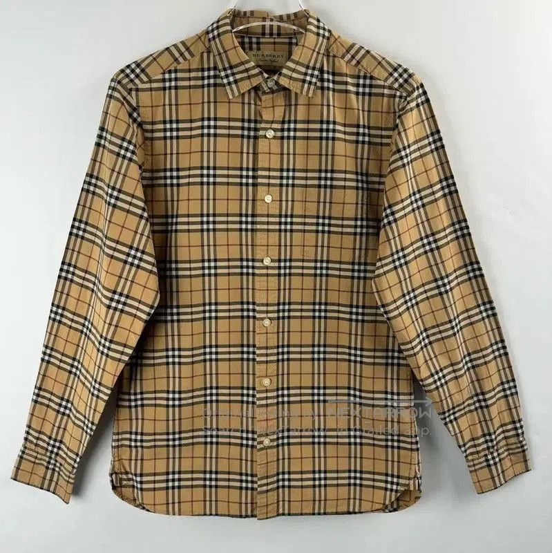 Burberry Burberry Men’s Brown Check Long Sleeve Shirt. Size US S / EU 44-46 / 1 - 1 Thumbnail