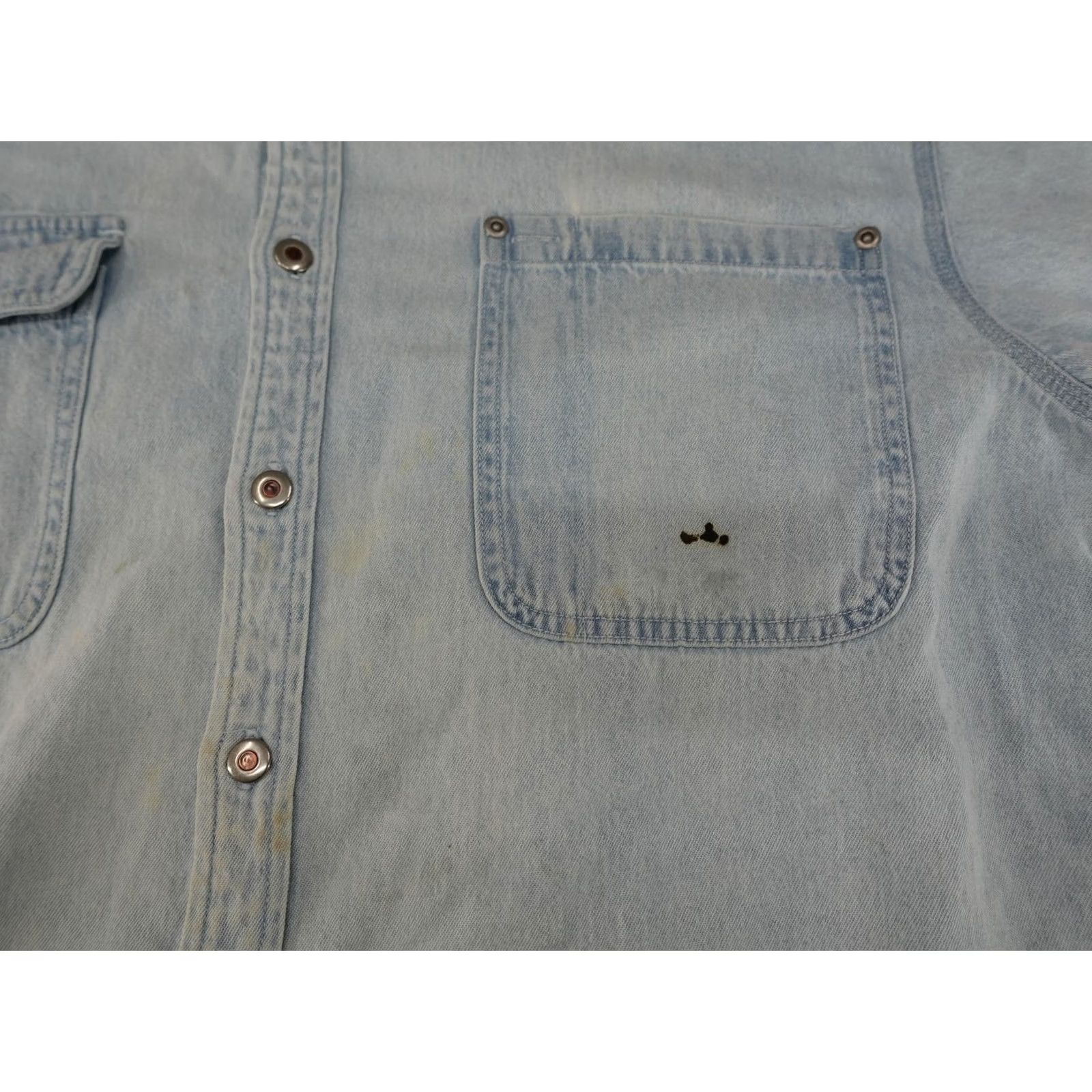 Eddie Bauer VINTAGE Eddie Bauer Shirt Mens Large Blue Denim Wilderness Canoe Graphic 90s Size US L / EU 52-54 / 3 - 4 Thumbnail