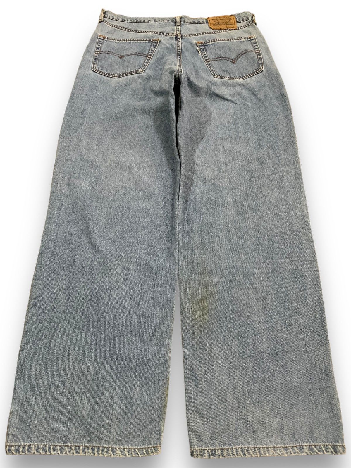 Levi's Vintage 90s Levis 529 White Tab Blue Washed Baggy Jeans Size US 32 / EU 48 - 2 Thumbnail