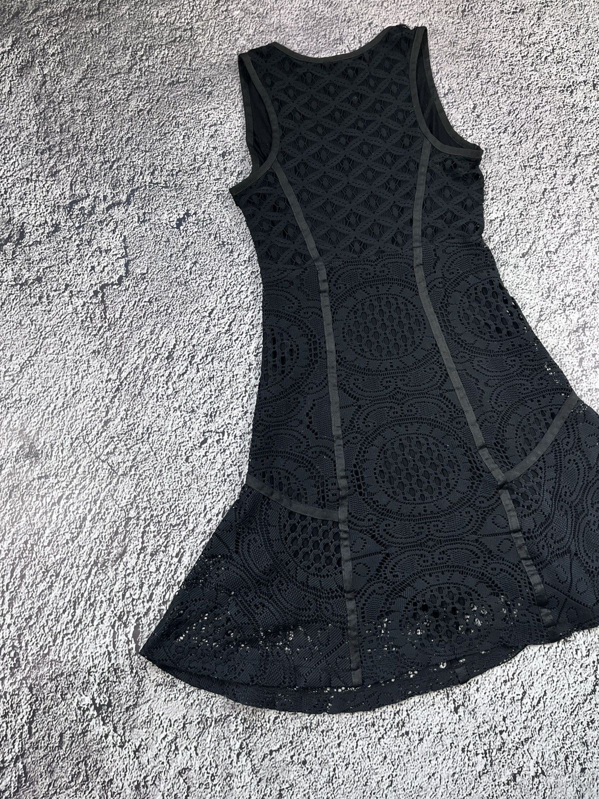 Desigual Vintage Desigual Black Geometric Lace Sleeveless Dress Size S / US 4 / IT 40 - 7 Thumbnail
